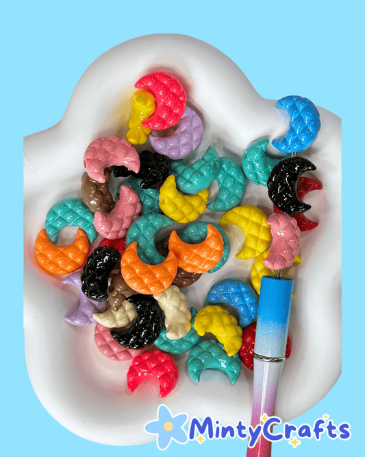Colorful Half Moon Beads