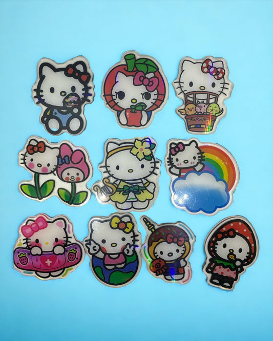 Acrylic Charms for DIY | colorful Kitty Theme | 2 pieces