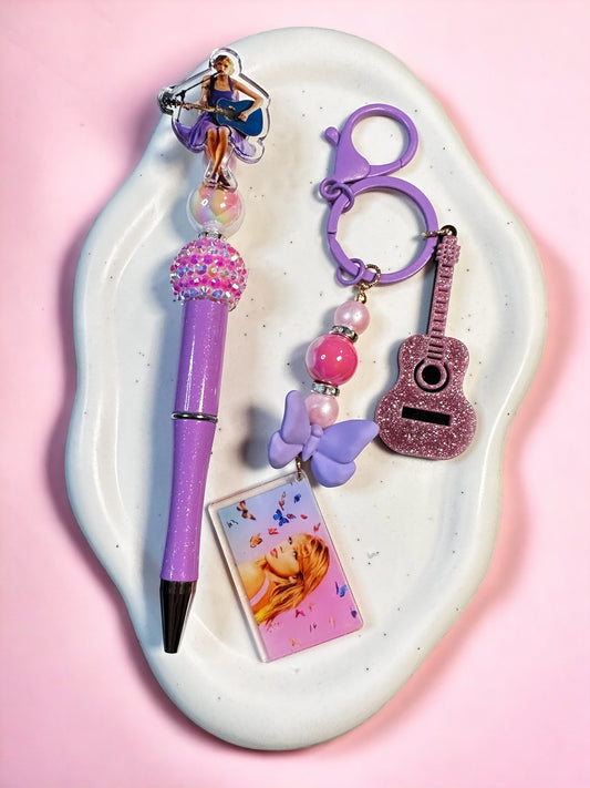 Swiftie Pen And Keychain/Charm Set