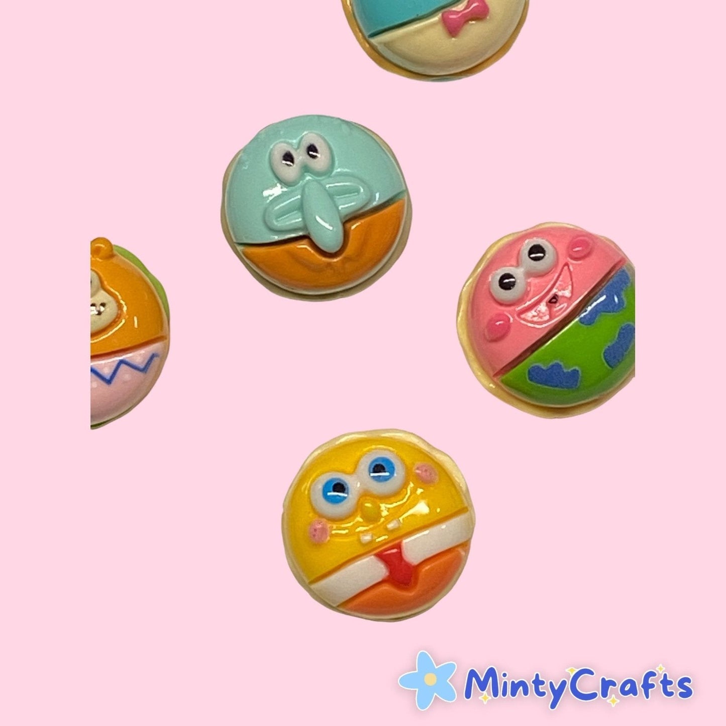 UnderWater Characters Burger Charms Mix - Envoga HandbagsFlatback Charms