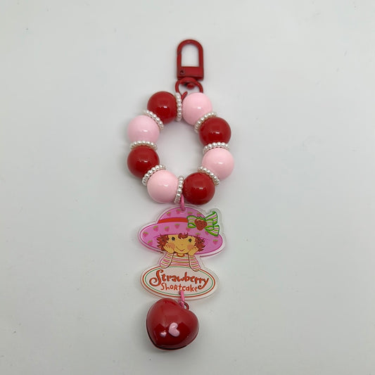 Beaded keychain, gifts for daughter, gift for a girlfriend, purse, charm, phone, charm, shortcake keychain