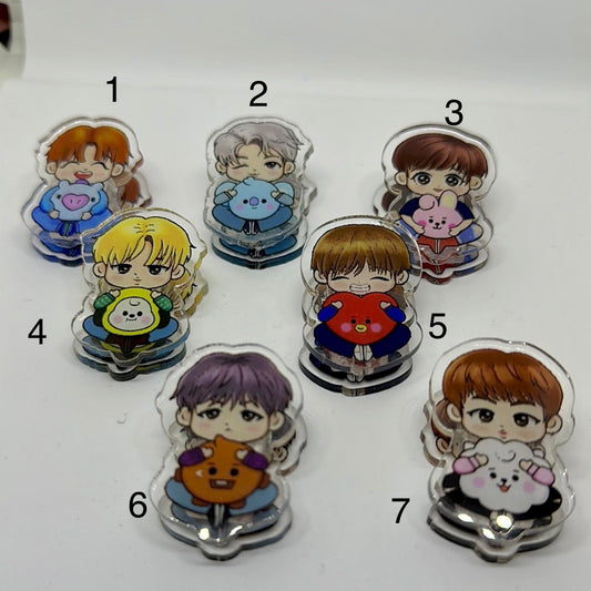 Unique paper clips, colorful cute clips for school or office, shape clips, clips for school papers or office BTS/BT21