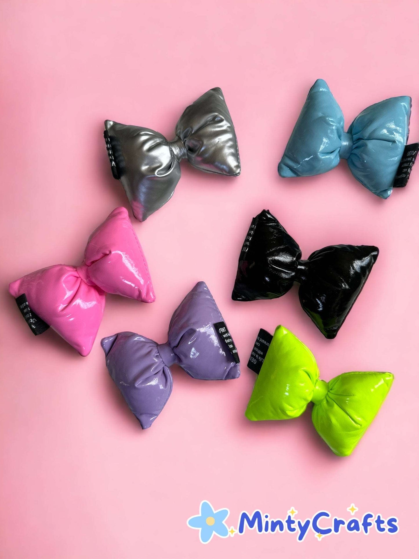 Neon Pleather Bow