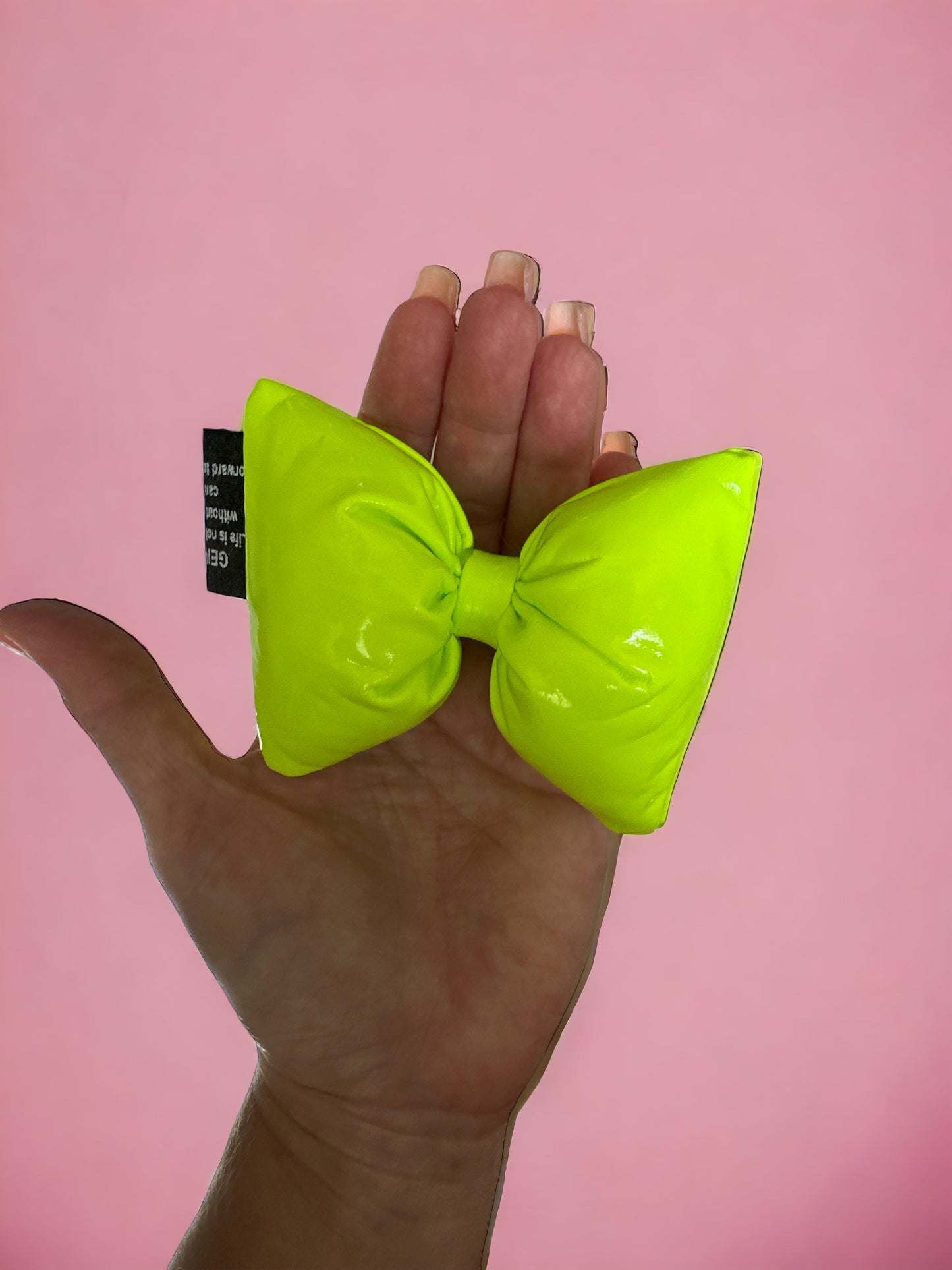 Neon Pleather Bow