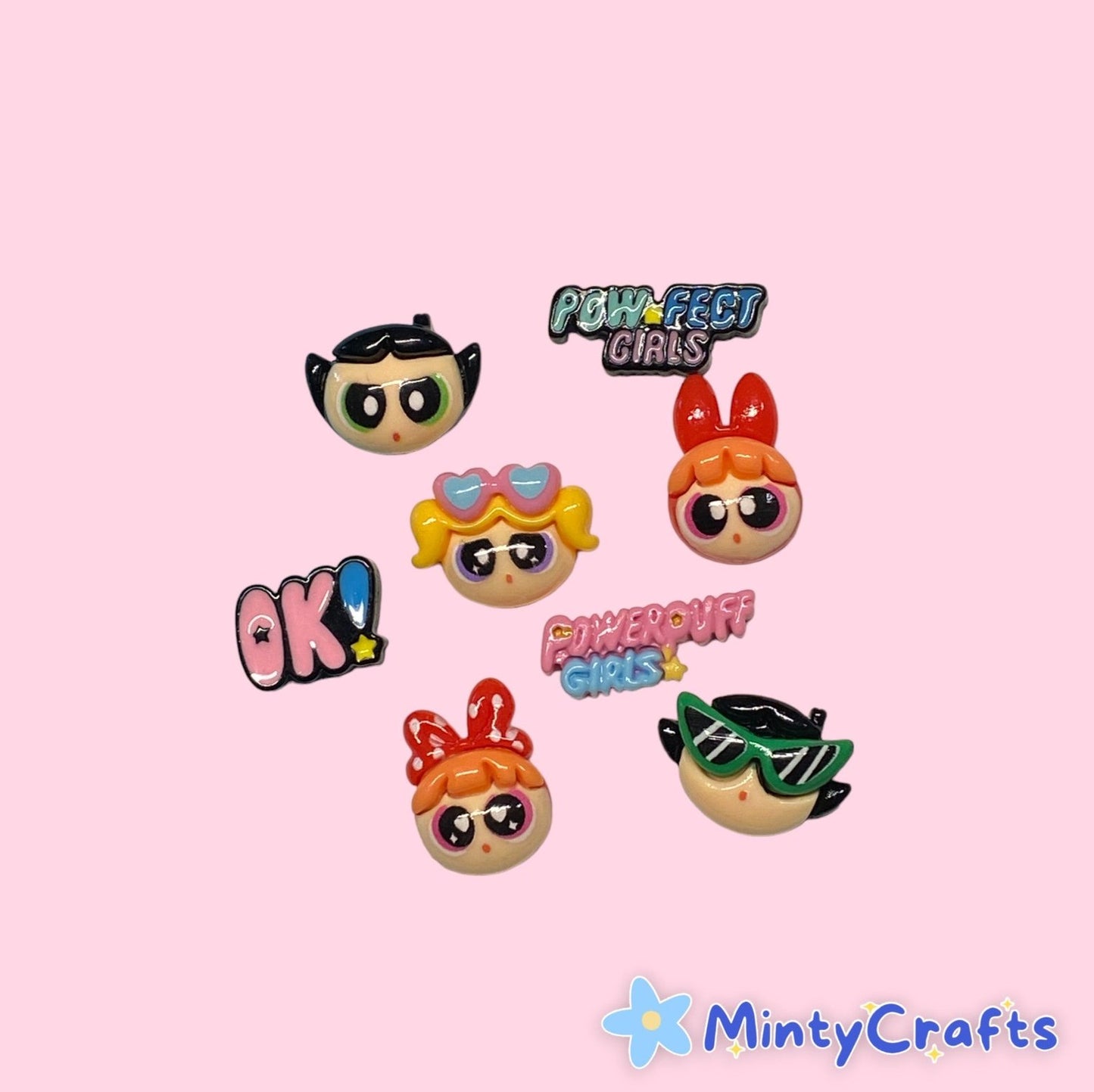 Puff Girls Charm Set of 8 pcs