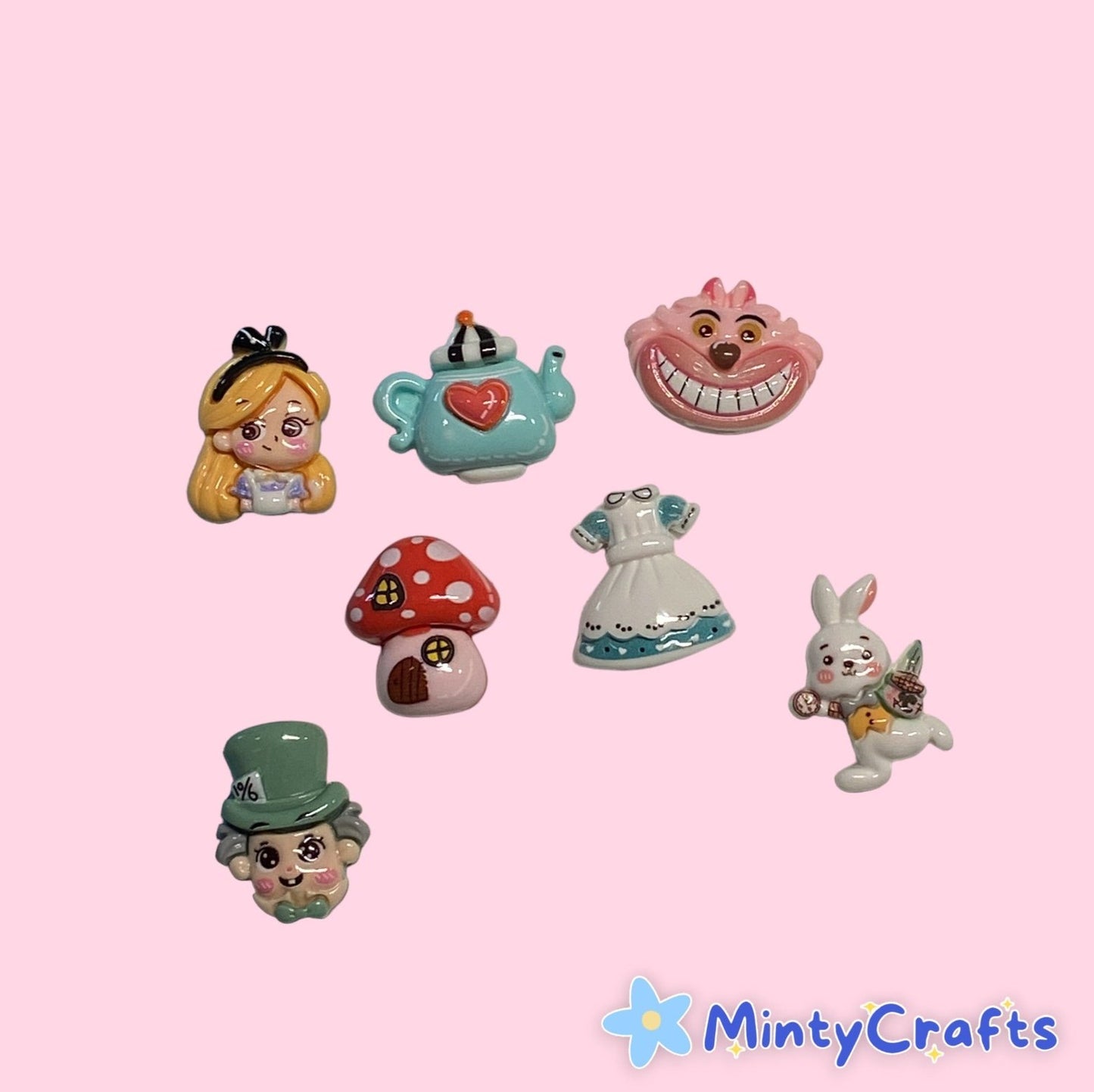 Wonderland Charms Mix 7 Pcs