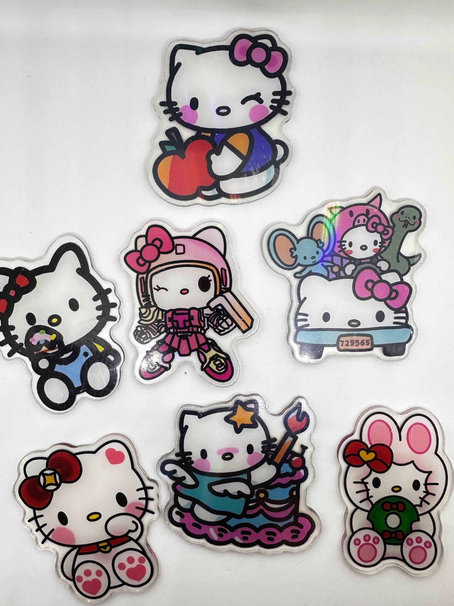 Acrylic Charms for DIY | colorful Kitty Theme | 2 pieces