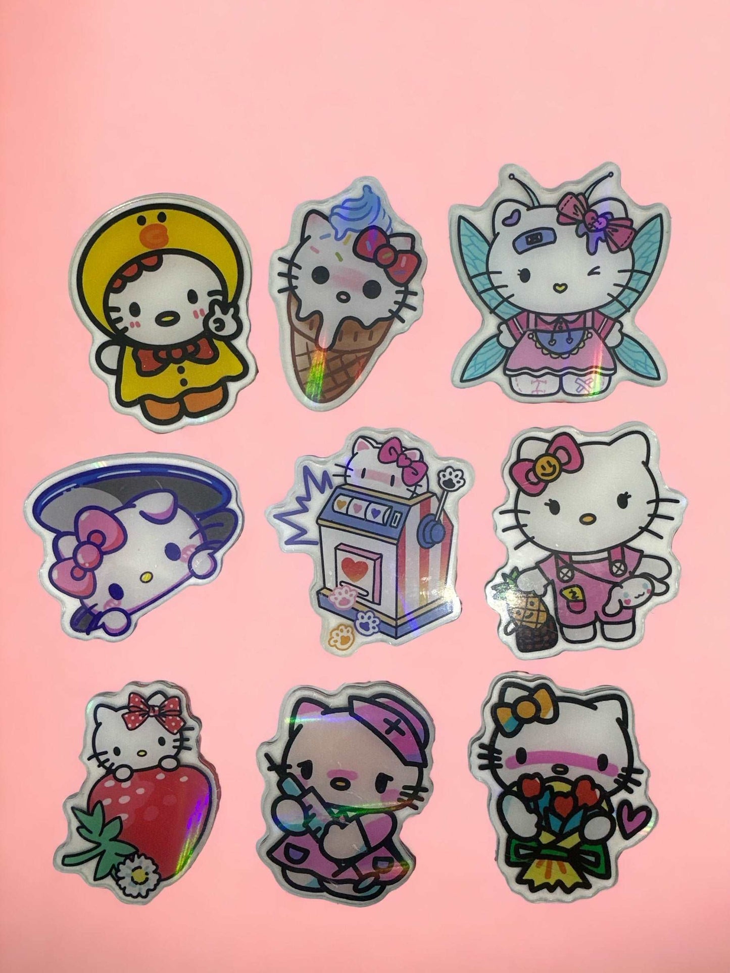 Acrylic Charms for DIY | colorful Kitty Theme | 2 pieces