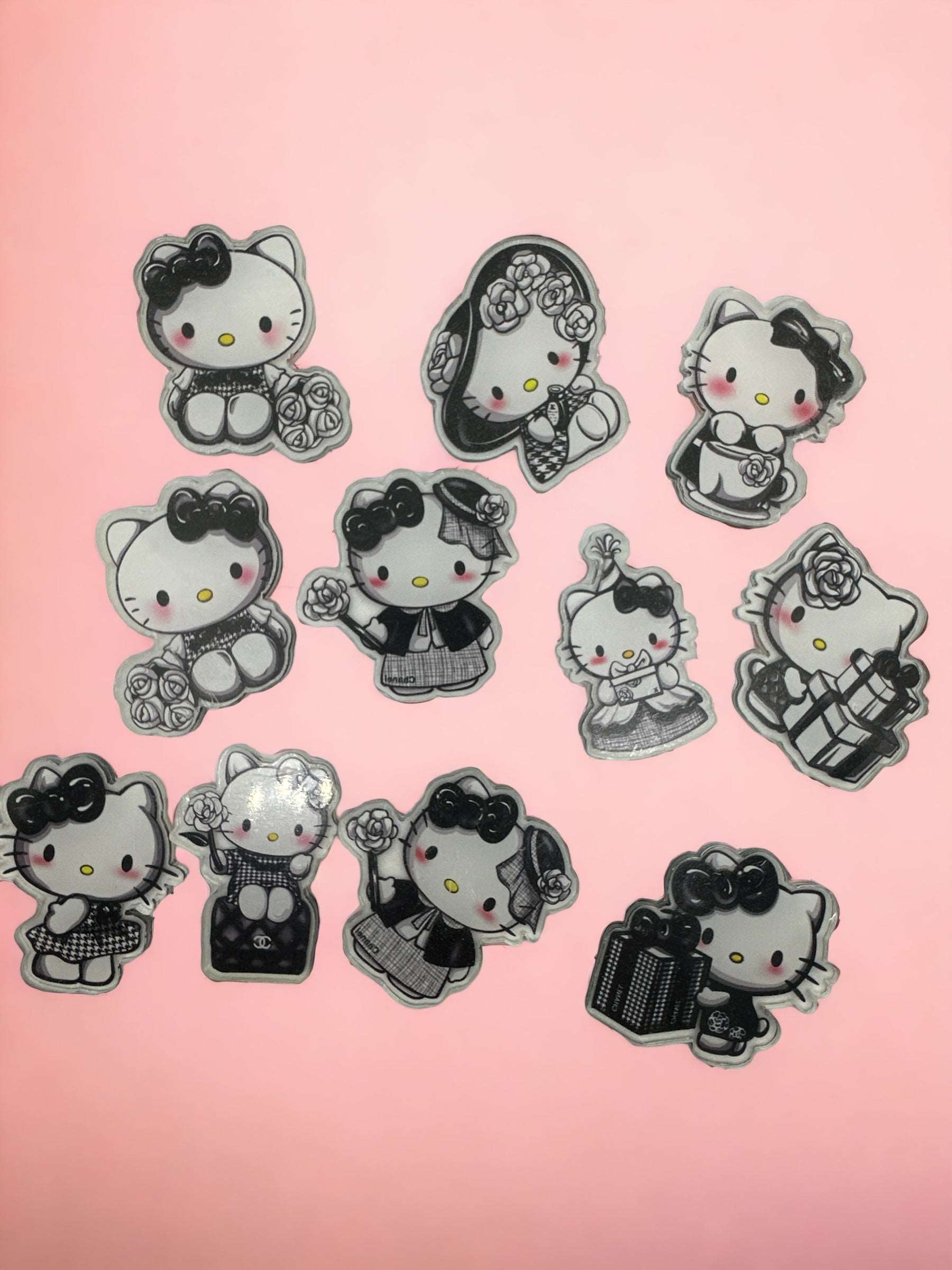 Acrylic Charms for DIY |Kawaii Cat Theme | 8 pieces