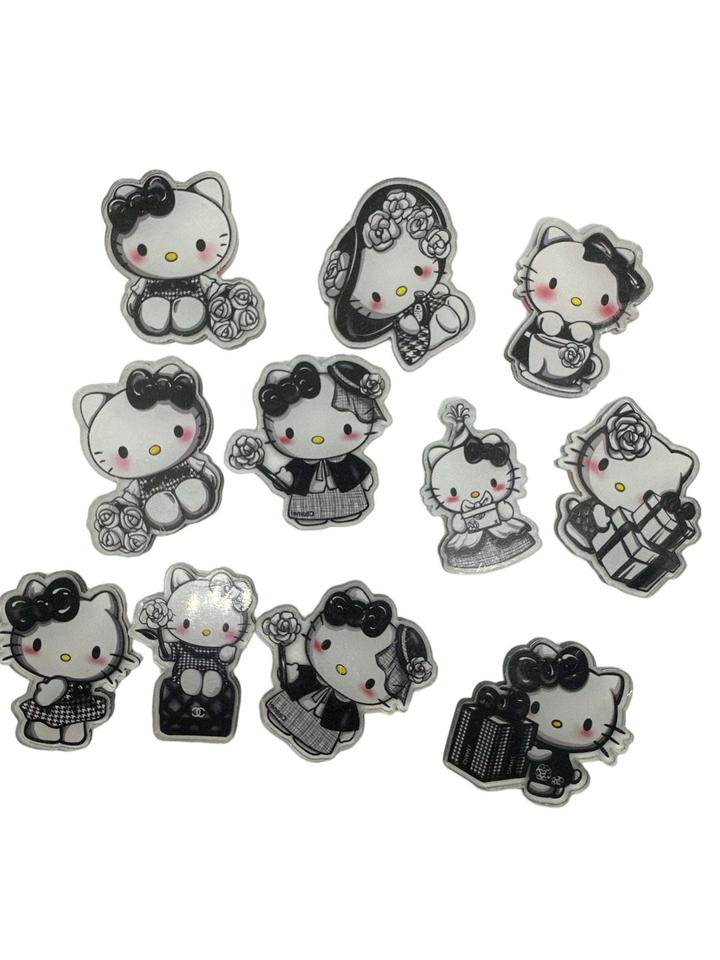 Acrylic Charms for DIY |Kawaii Cat Theme | 8 pieces