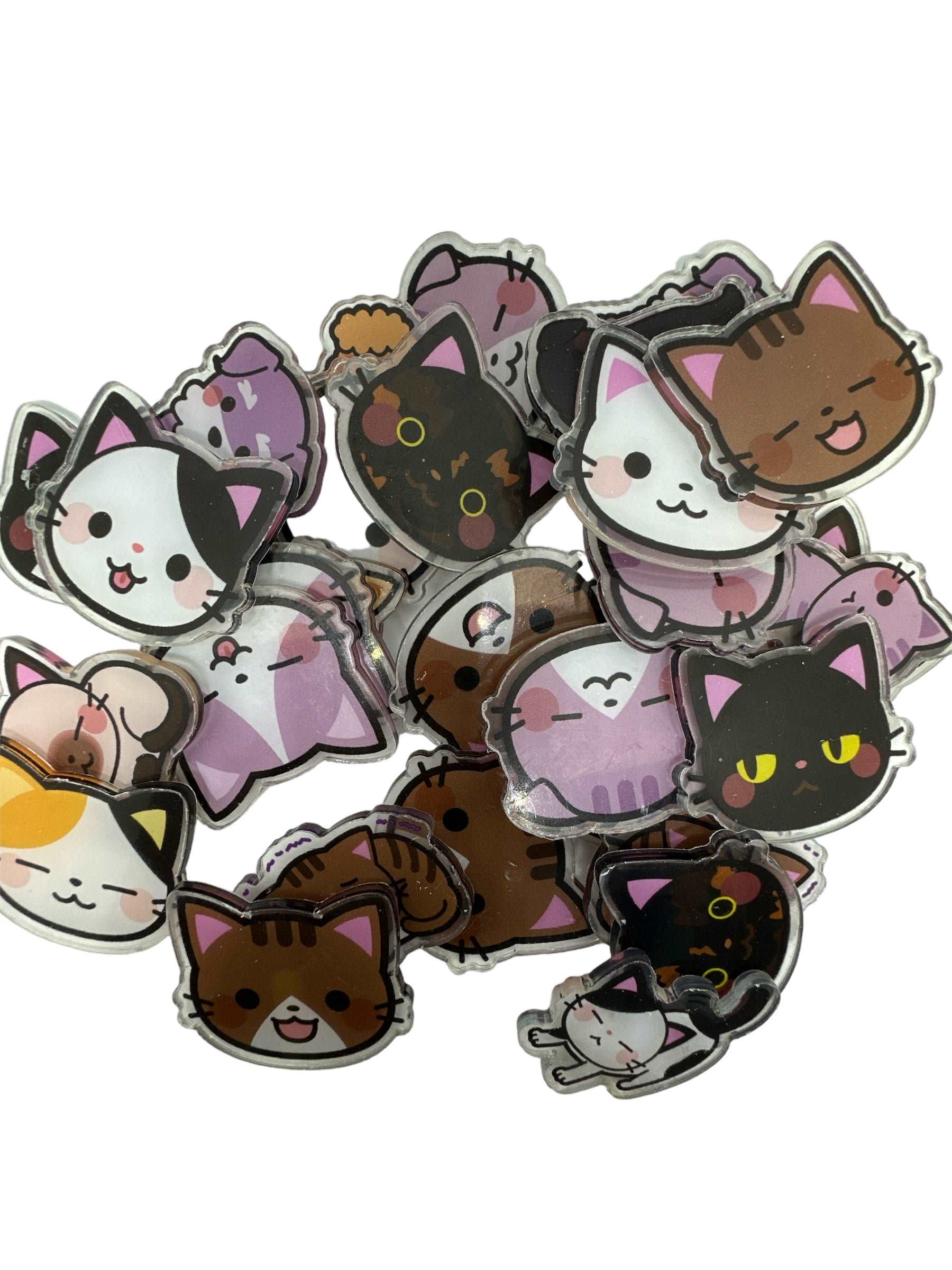 Acrylic Charms for DIY | Kitty Cat Theme | 10 pieces