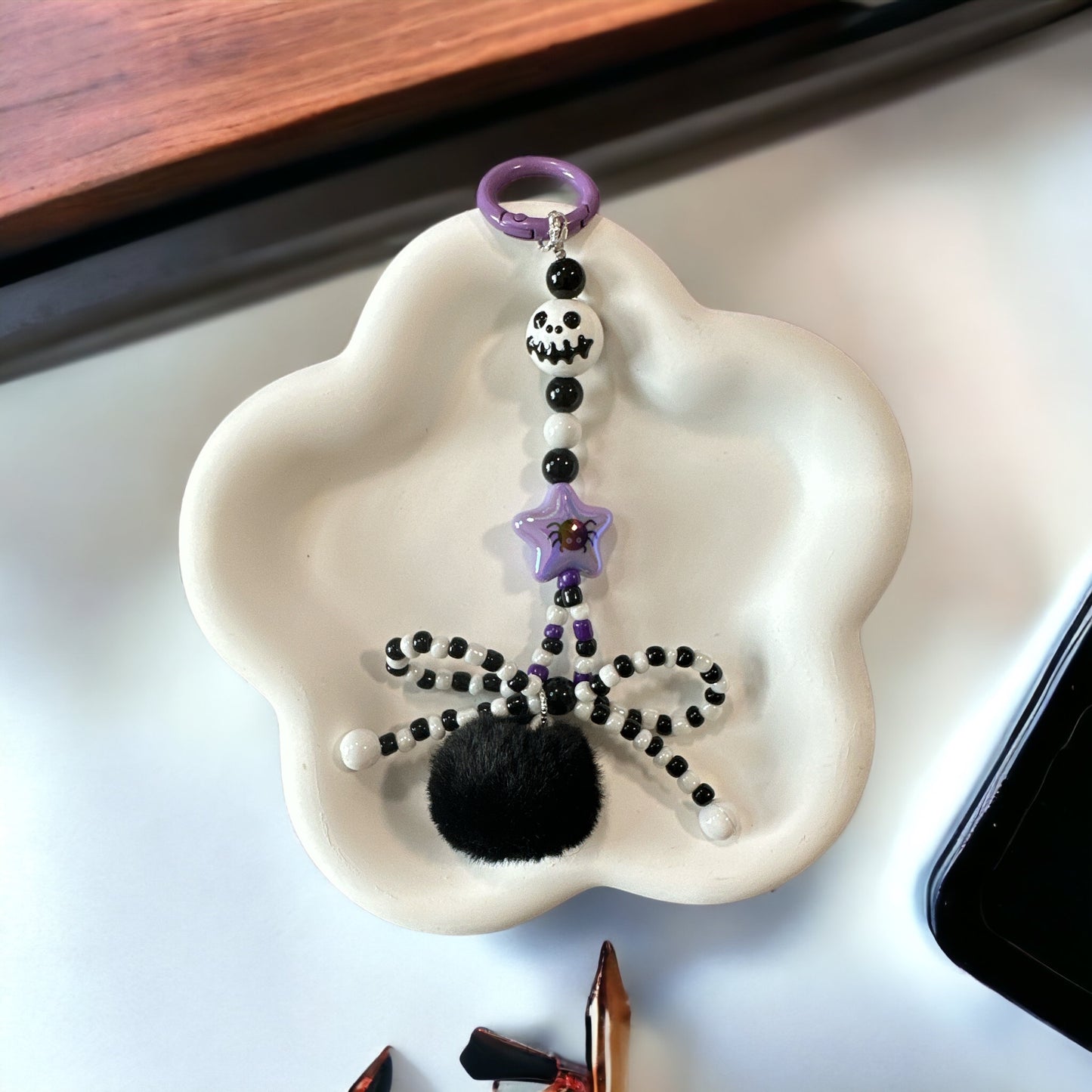 Phone/Handbag Bead Charm Spider Spook