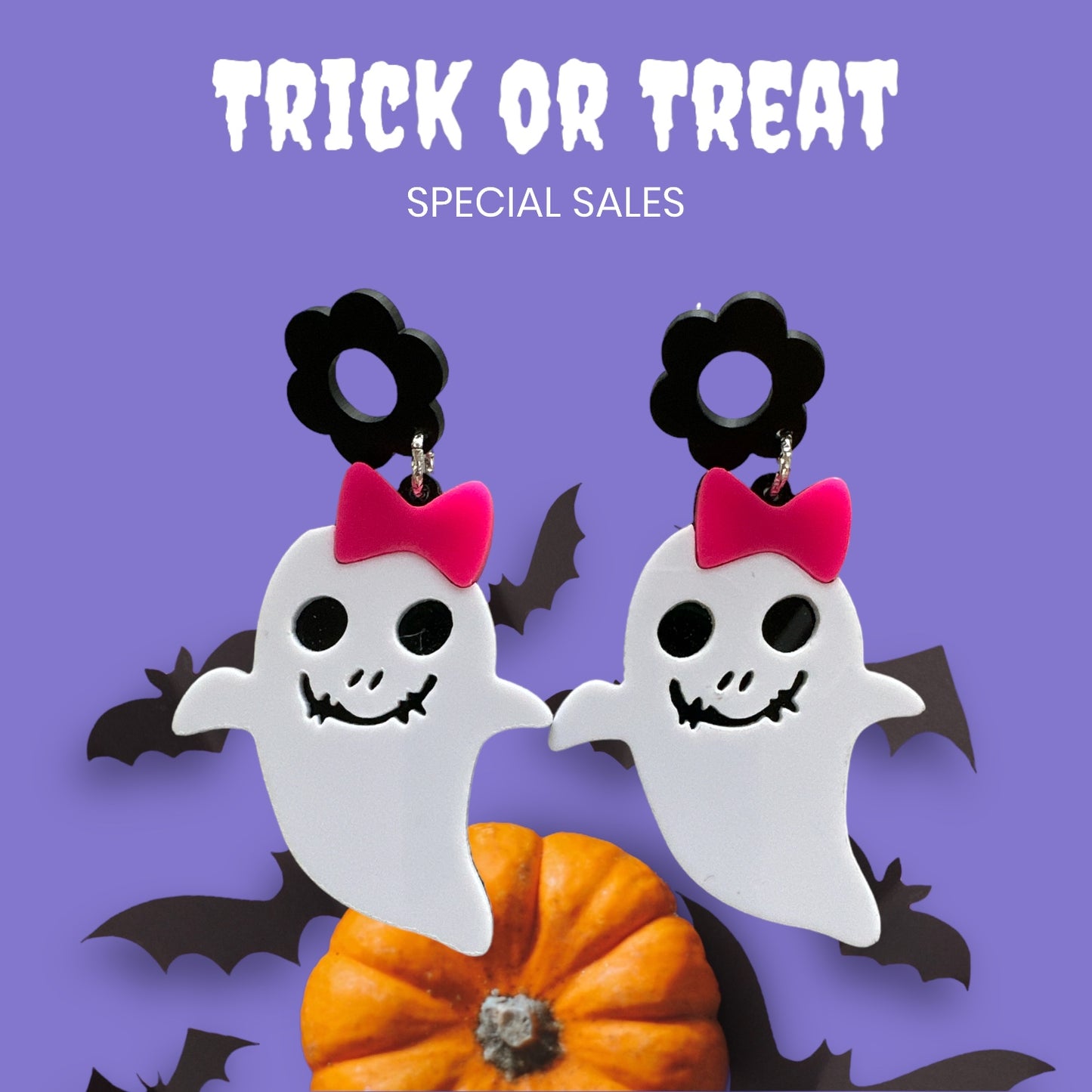 Ghost Costume Accessory, Cute Dangle for Halloween, Gift for Girls