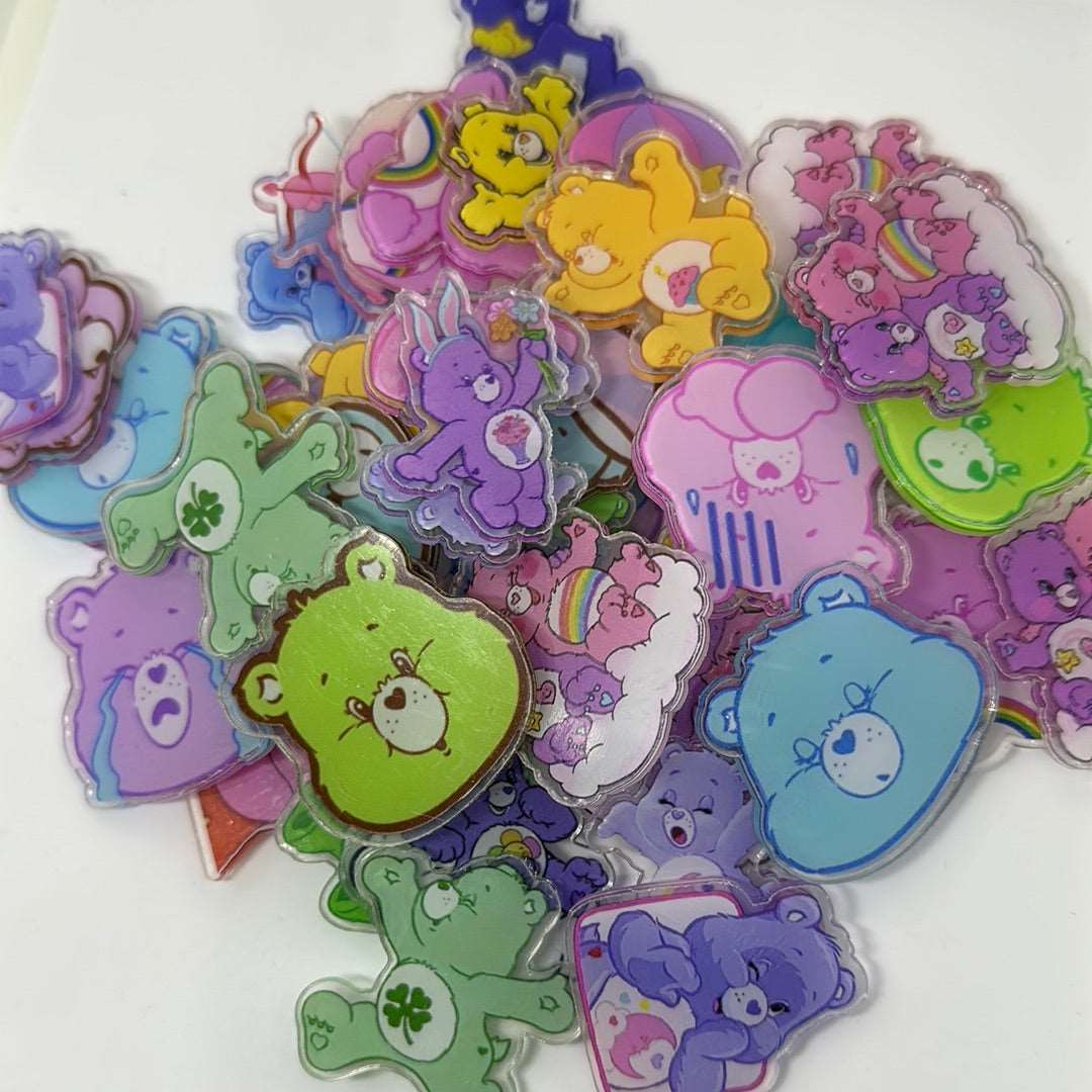 Acrylic Charms for DIY | Care - bears Theme | 10 pieces - Envoga HandbagsFlatback Charms