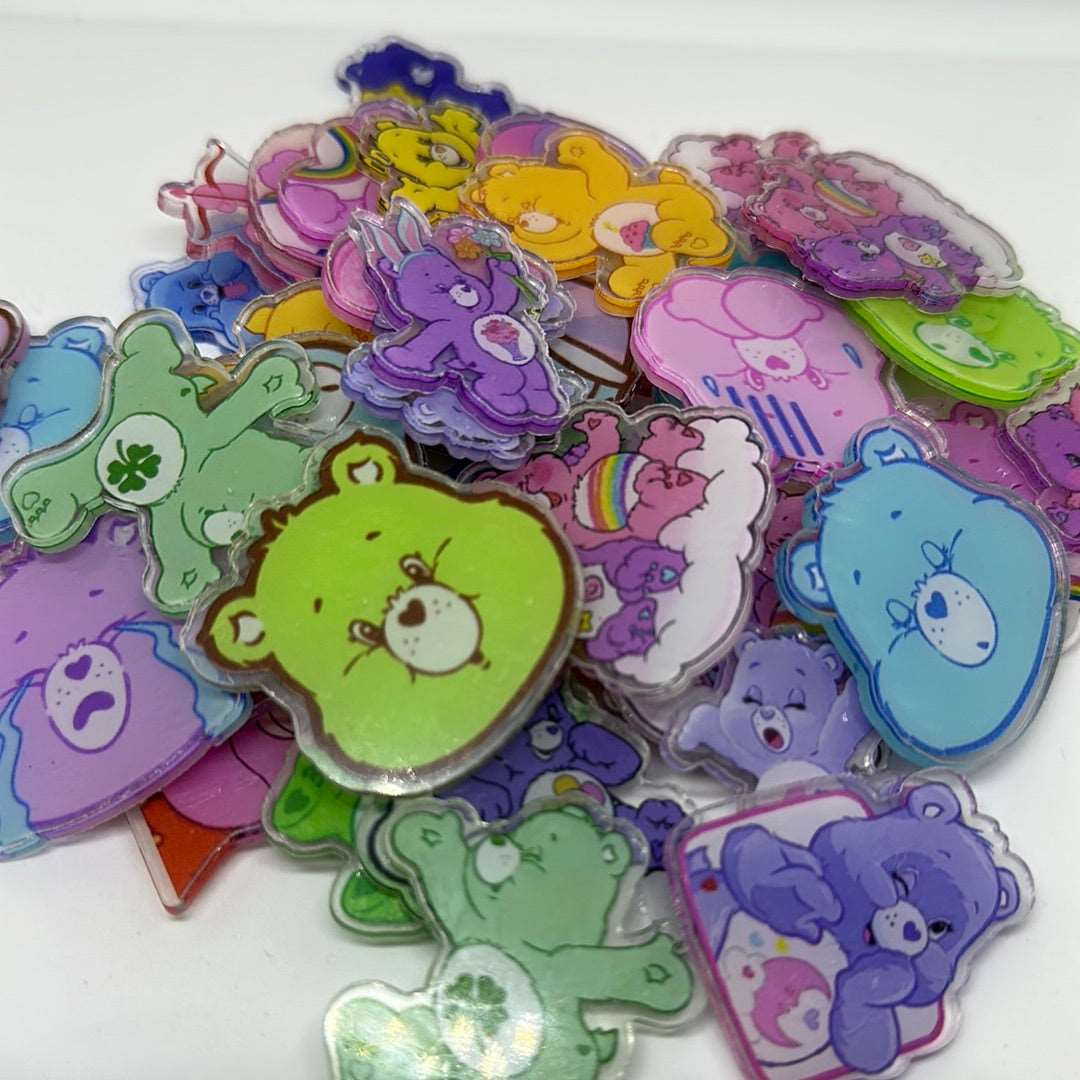 Acrylic Charms for DIY | Care - bears Theme | 10 pieces - Envoga HandbagsFlatback Charms