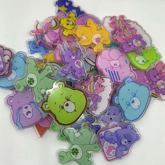 Acrylic Charms for DIY | Care - bears Theme | 10 pieces - Envoga HandbagsFlatback Charms