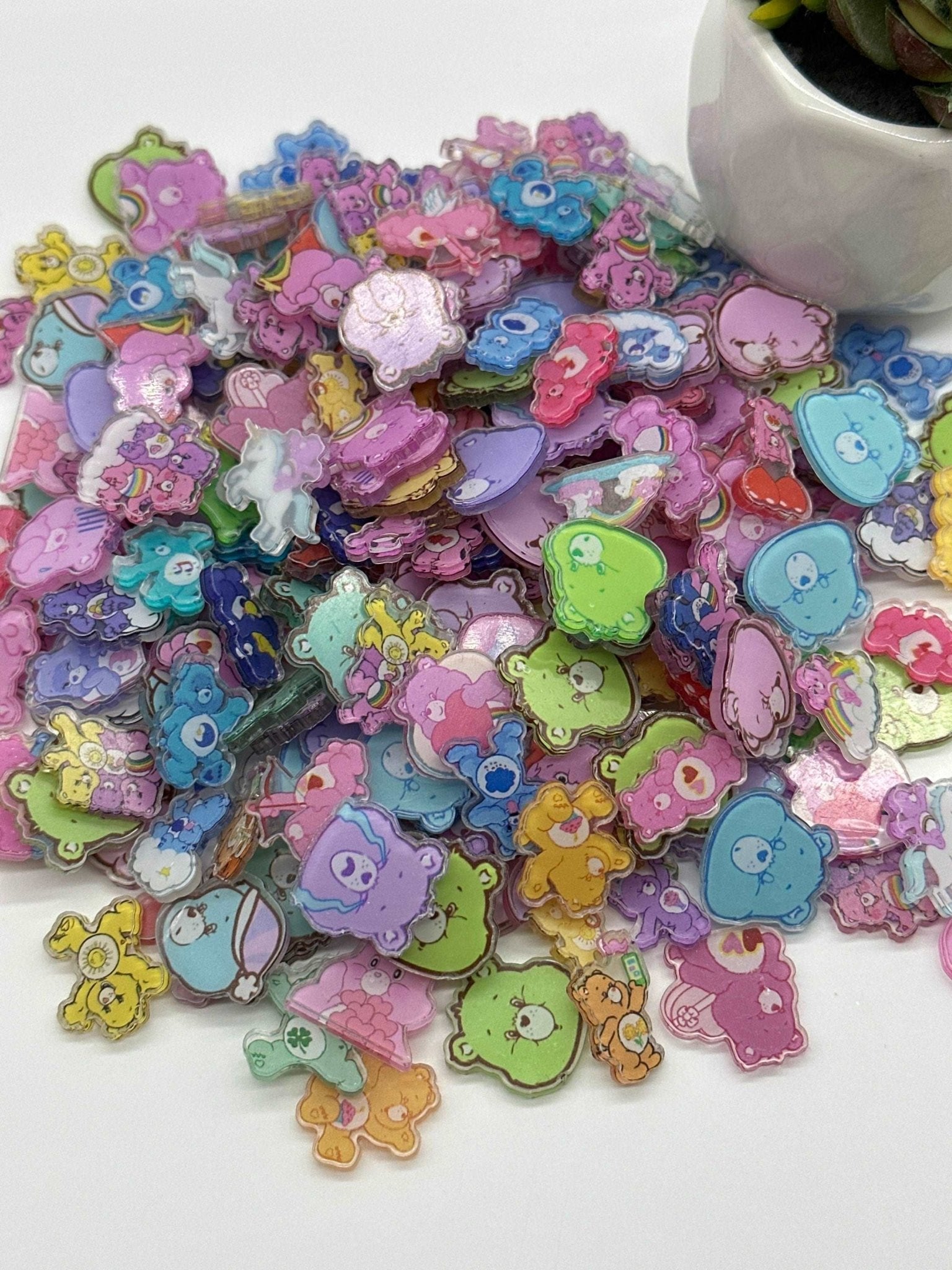 Acrylic Charms for DIY | Carebears Theme | 20 pieces - Envoga Handbags