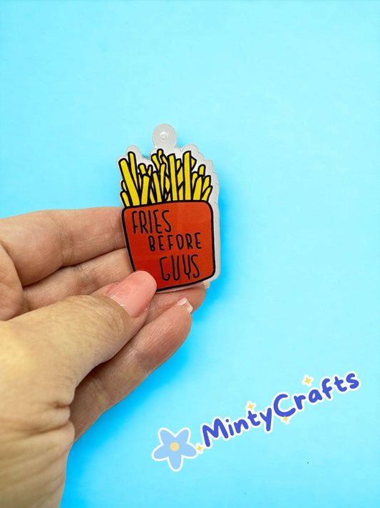 Acrylic Charms for DIY | Fries Theme | 6 pieces - Envoga HandbagsFlatback Charms