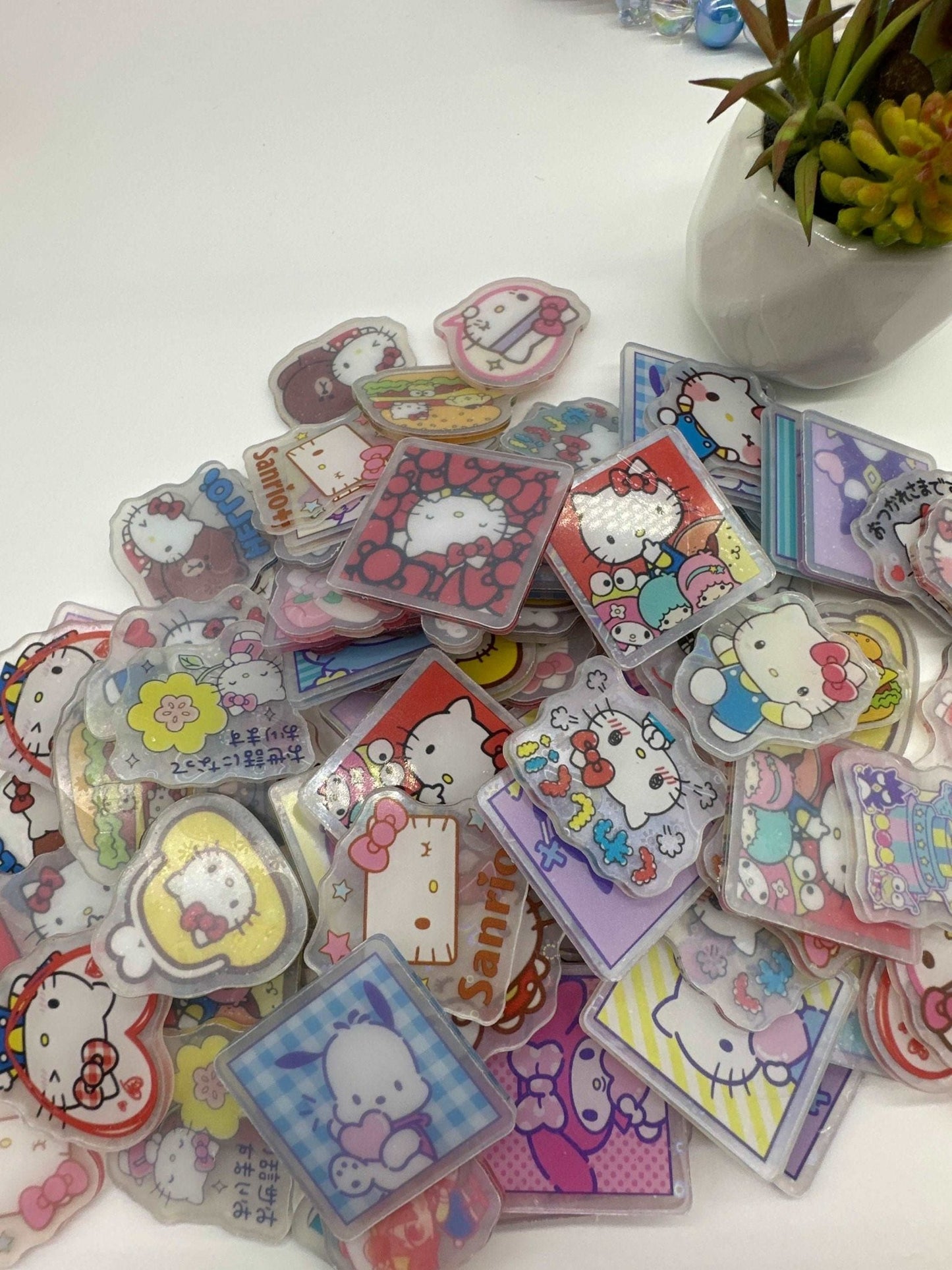 Acrylic Charms for DIY |Kawaii Kitty Cat Theme | 10 pieces - Envoga Handbags