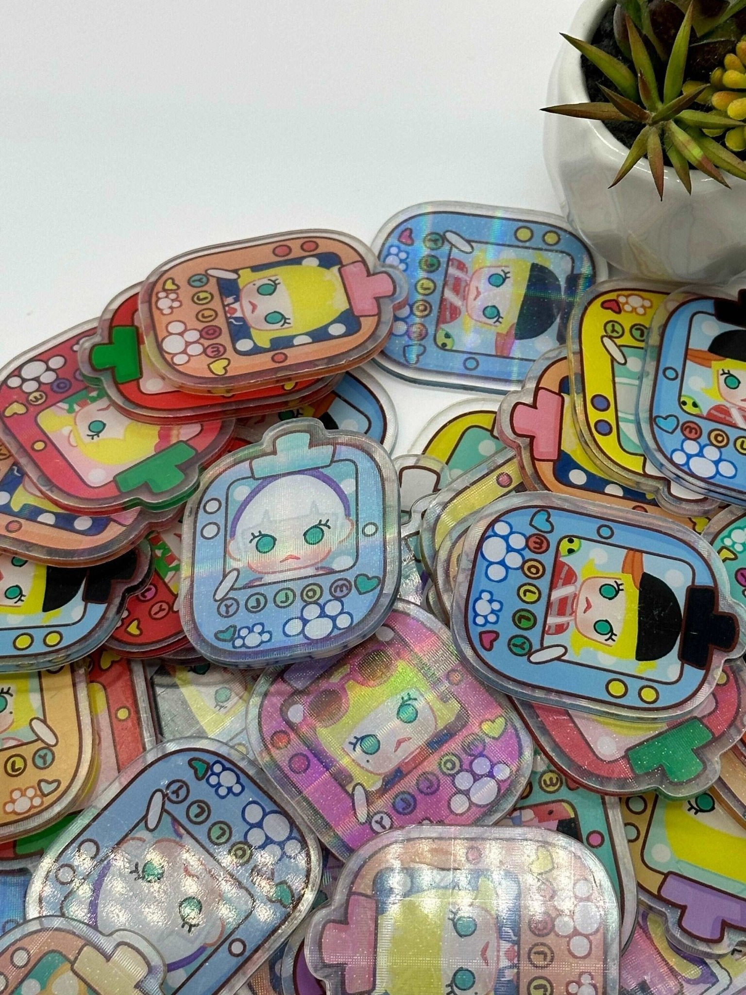 Acrylic Charms for DIY |Tamagocchi Girl Theme | - Envoga Handbags