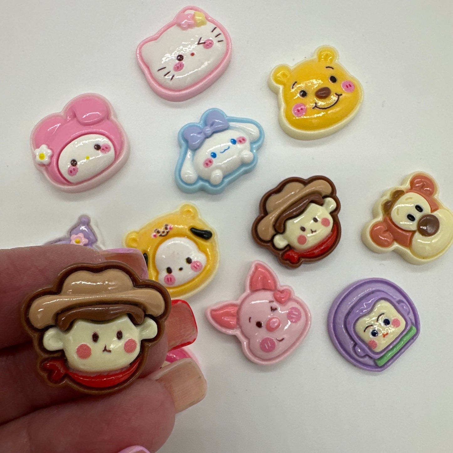 Character Face Resin Charms - Envoga Handbags