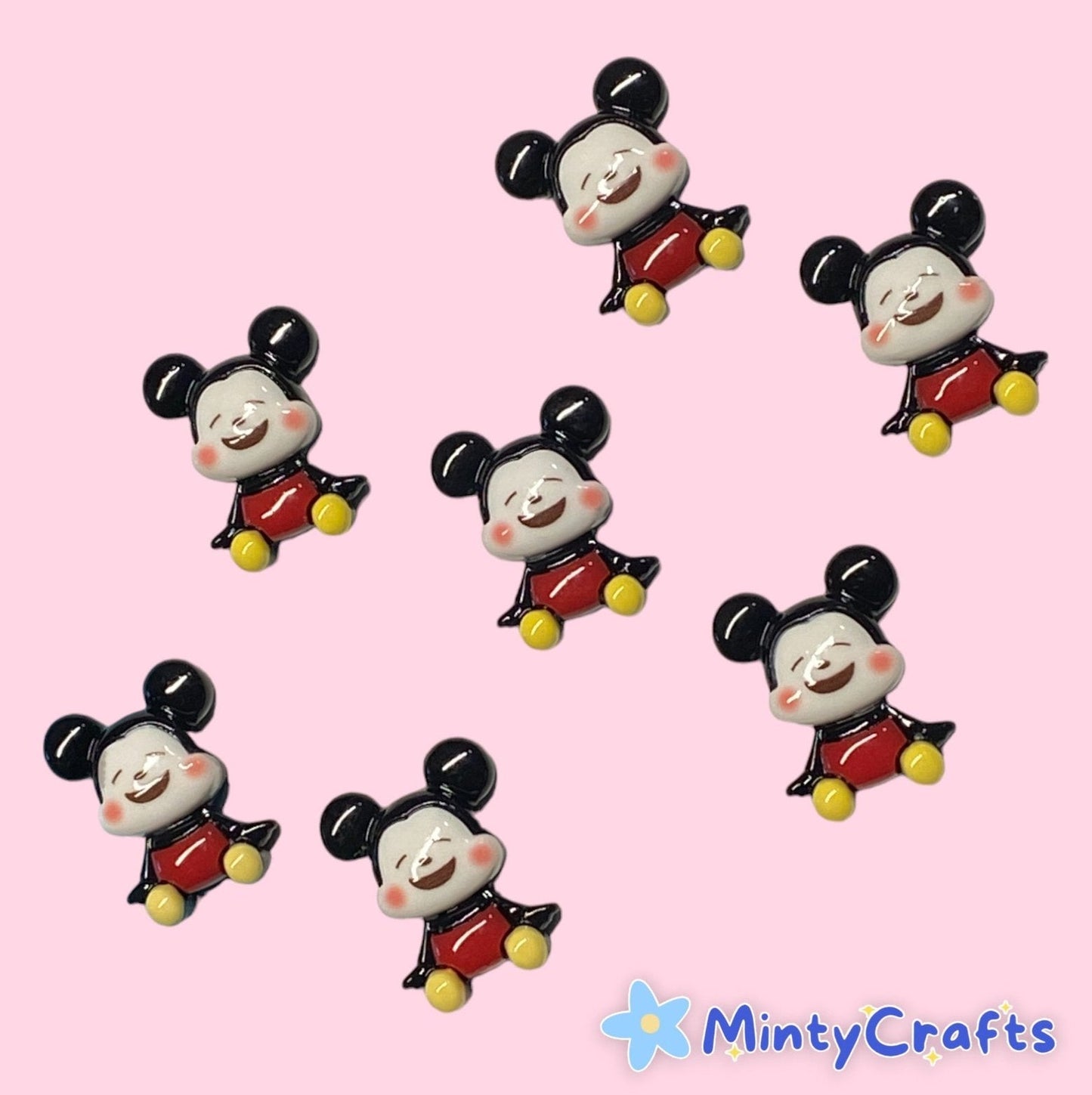 Cheeky Mouse Charms 6 pcs - Envoga HandbagsFlatback Charms