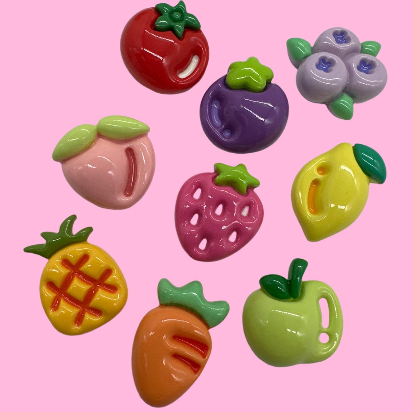 Chubby Fruit Resin Charms - Envoga Handbags