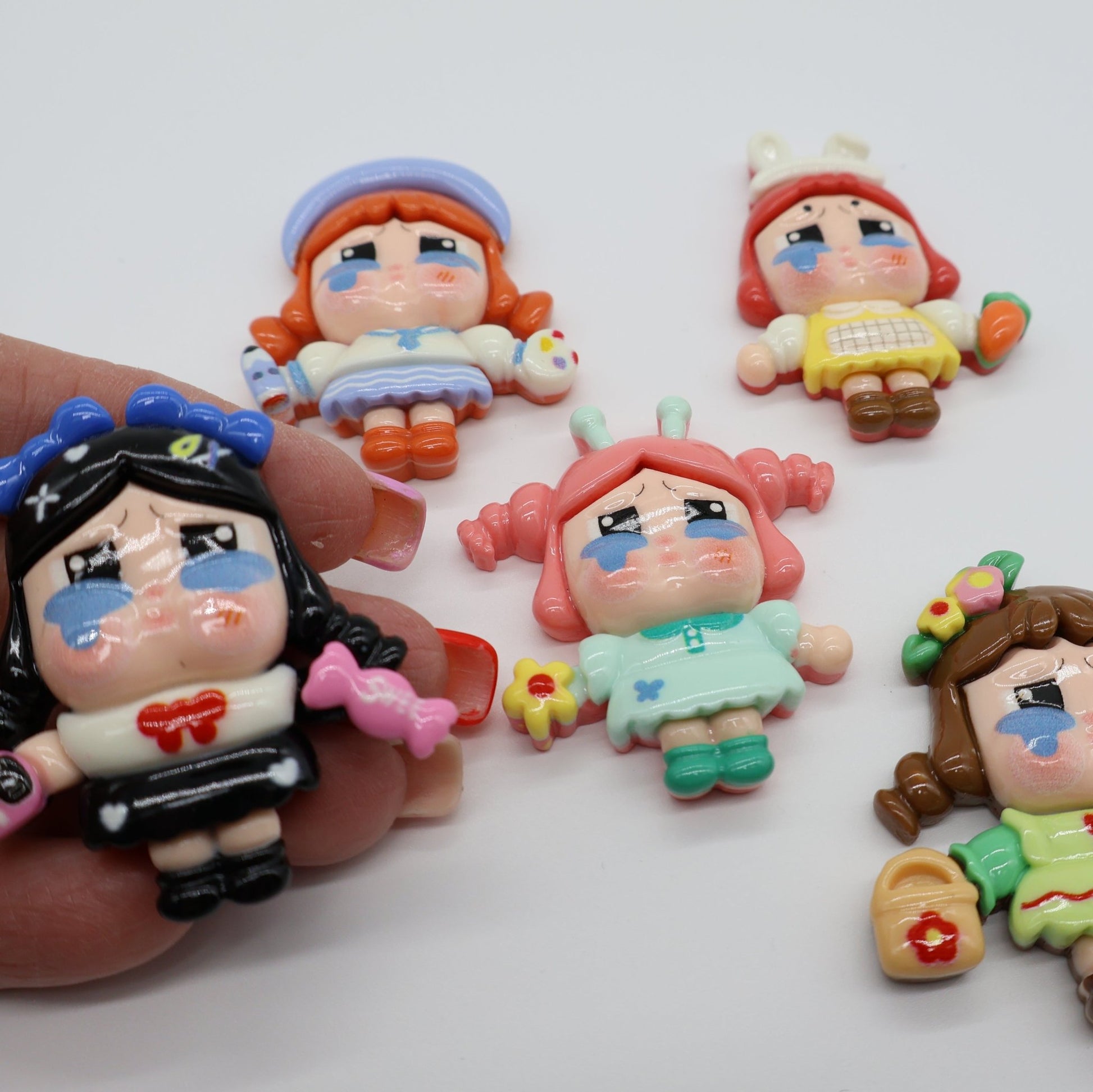 Cry Girls Shaped Resin Charm for DIY Crafts| - Envoga HandbagsFlatback Charms