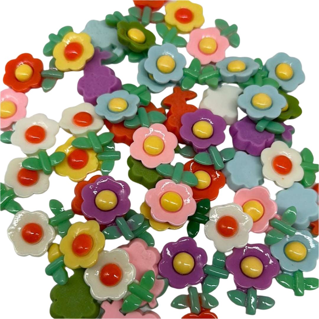 Daisy Flower Flat Back Resin Charms – Perfect for DIY Crafts & Accessories - Envoga Handbags