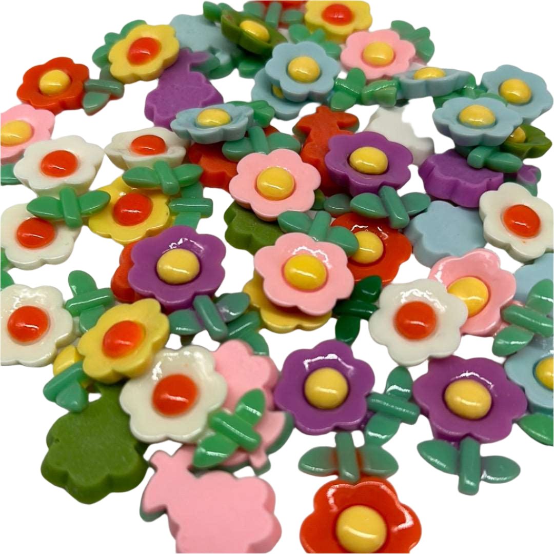 Daisy Flower Flat Back Resin Charms – Perfect for DIY Crafts & Accessories - Envoga Handbags