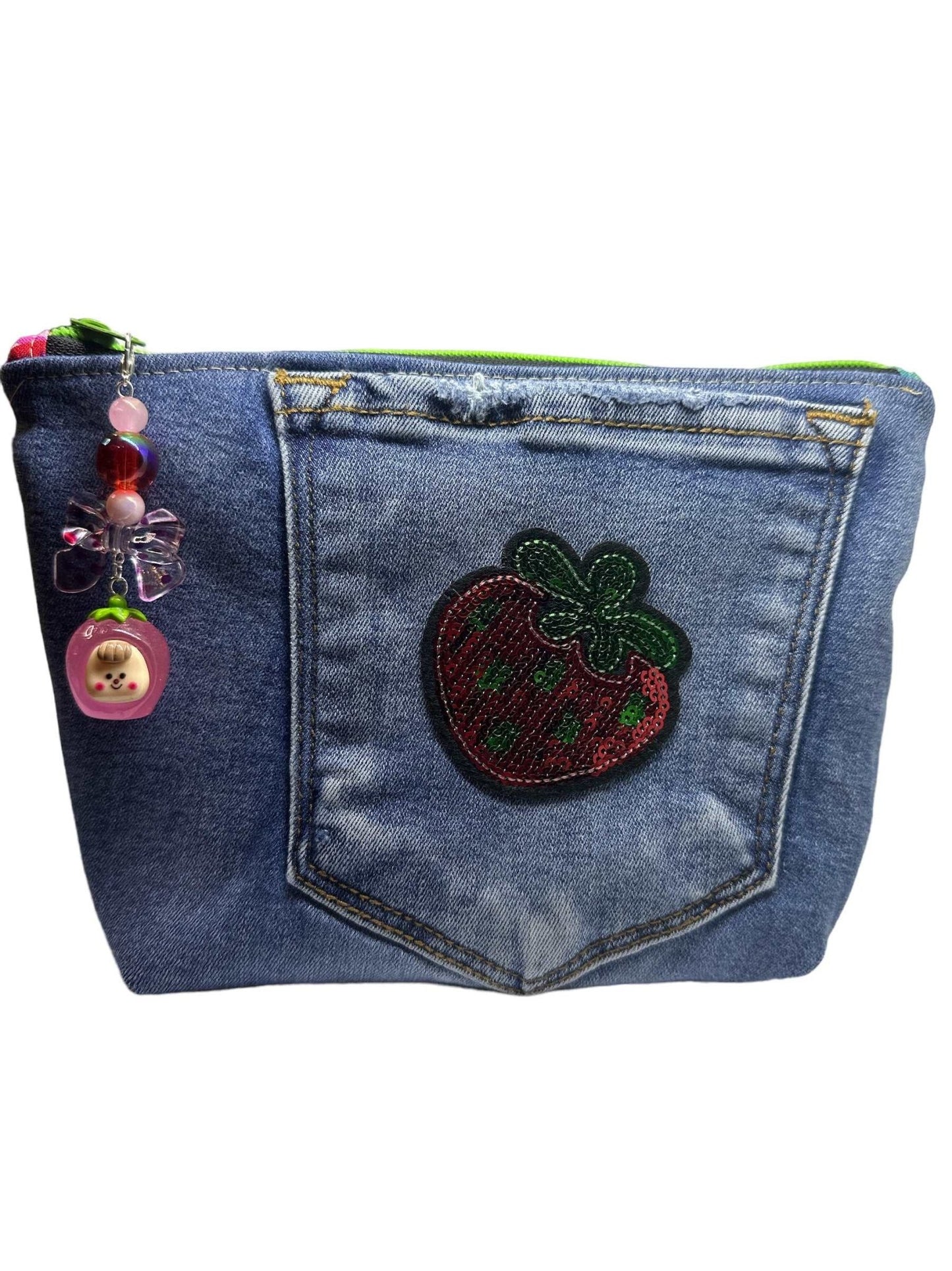 Denim zipper pouch - Envoga HandbagsApparel & Accessories