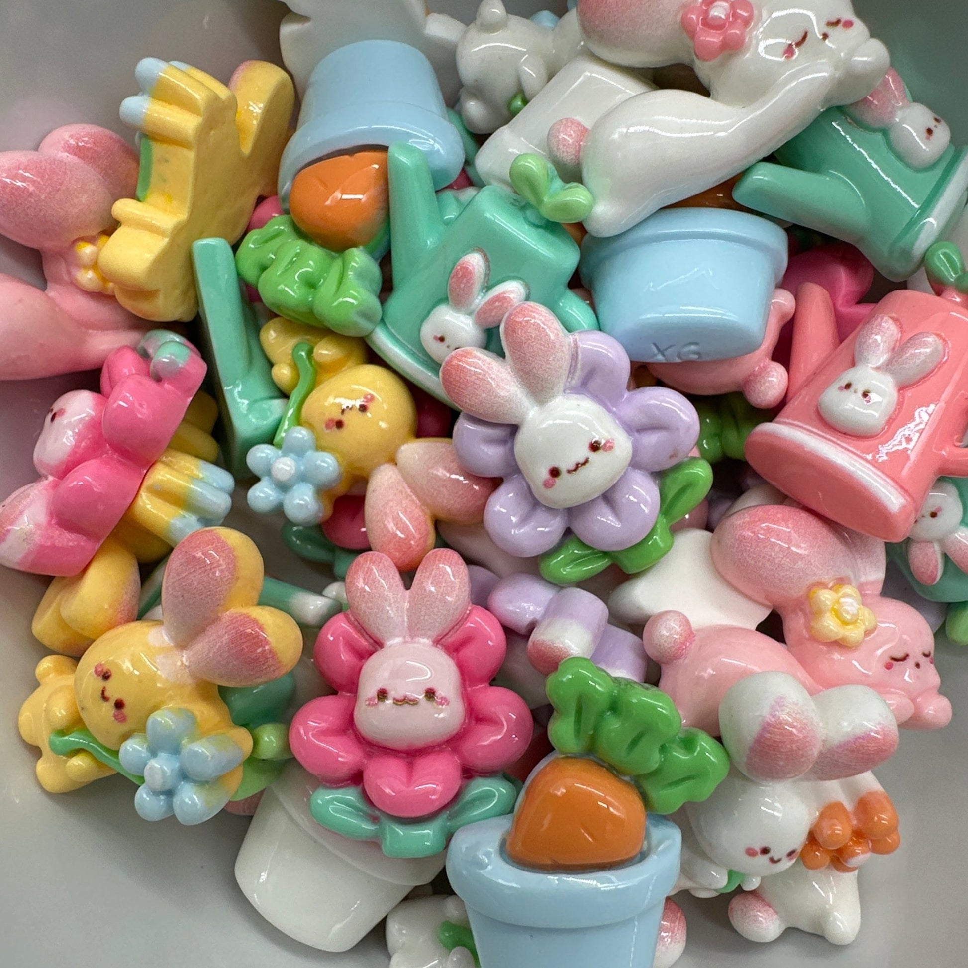 Easter Bunny Pastel Resin Charms - Envoga Handbags