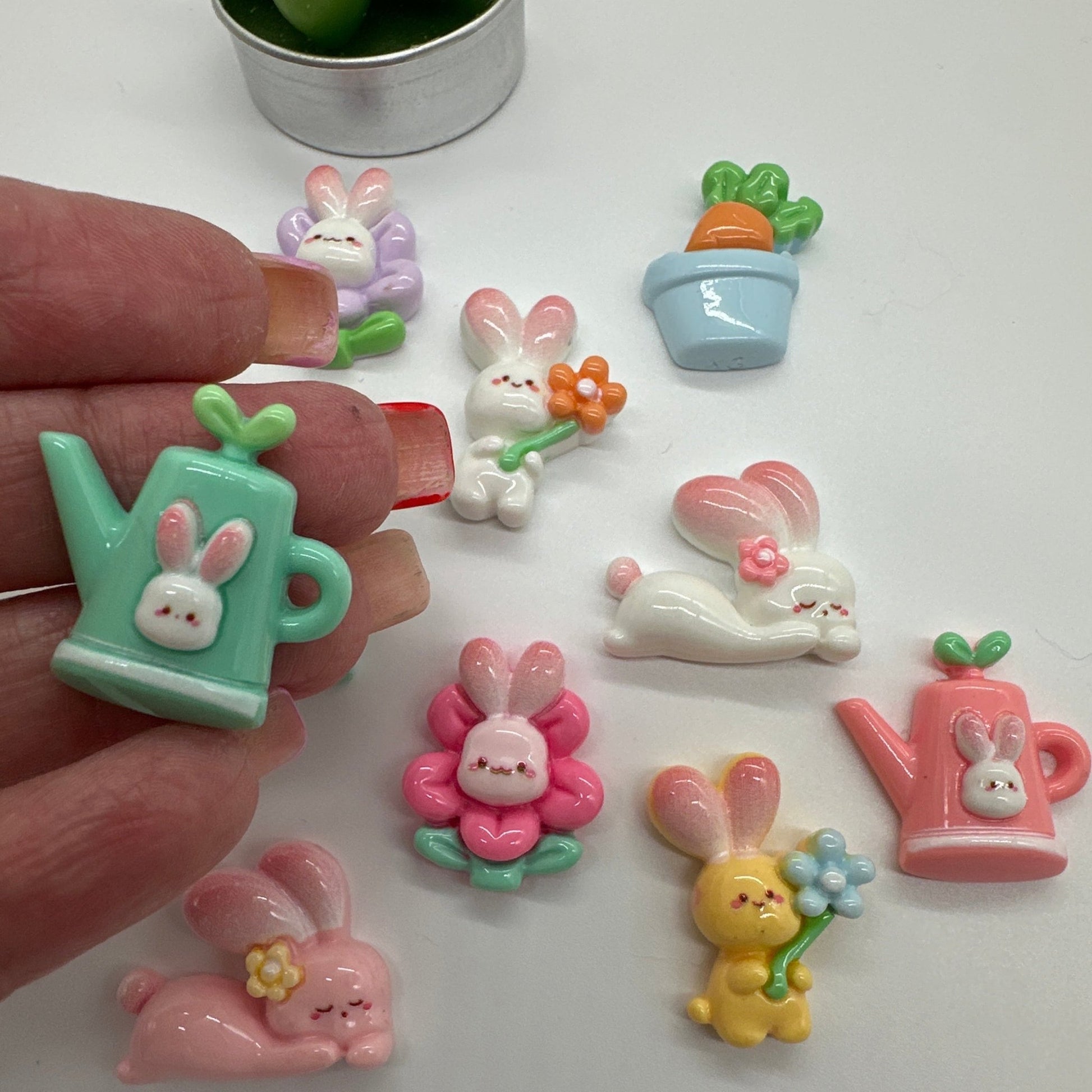 Easter Bunny Pastel Resin Charms - Envoga Handbags