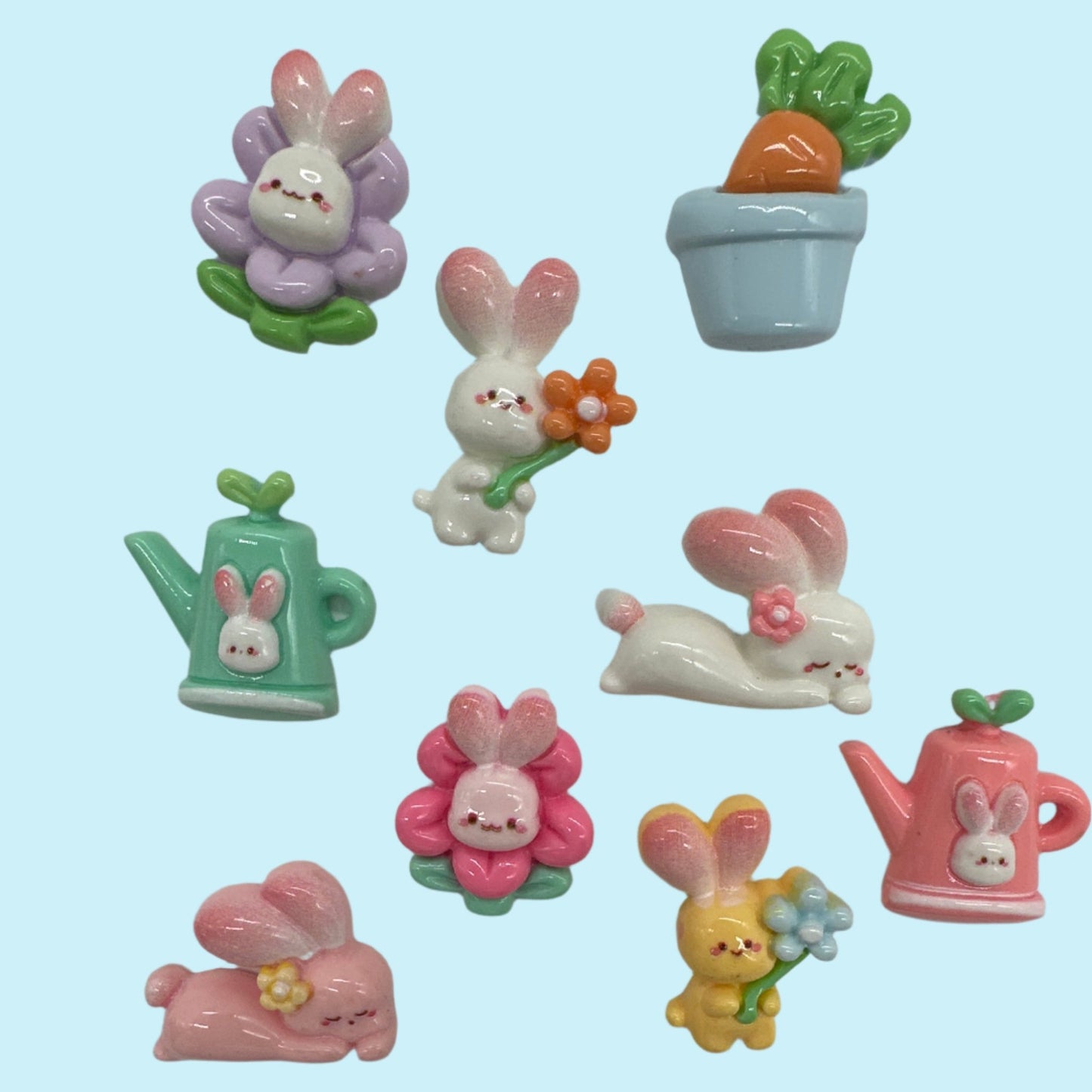 Easter Bunny Pastel Resin Charms - Envoga Handbags