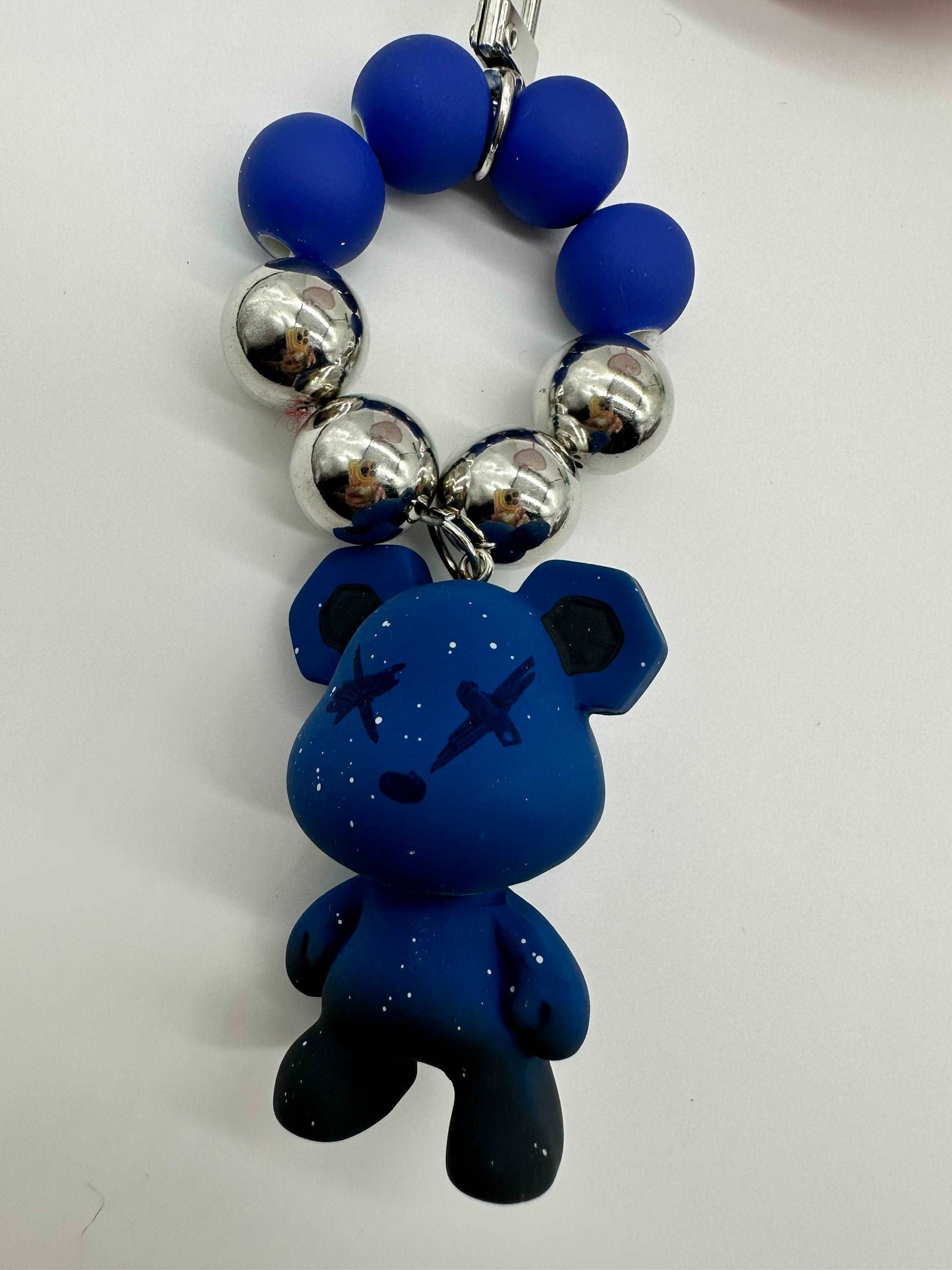Beaded keychain, gifts for daughter, gift for a girlfriend, purse, charm, phone, charm, laser bear keychain