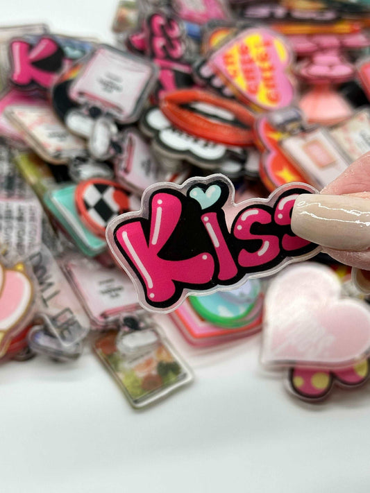 Mystery bag of Acrylic Charms for DIY, Make Keychains, Decorate paperclips, Insta Fashion theme Random no pick 10 pieces