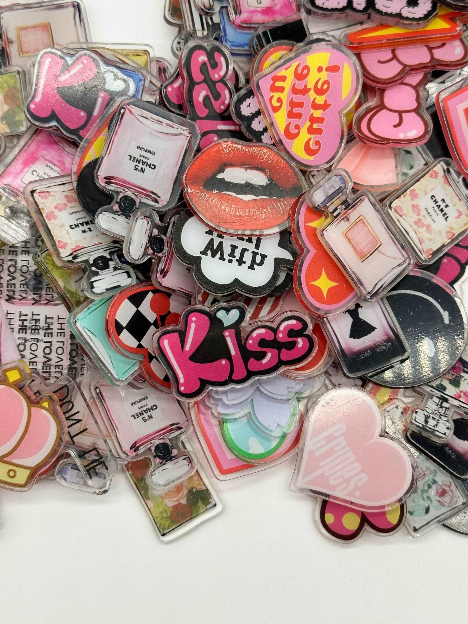 Mystery bag of Acrylic Charms for DIY, Make Keychains, Decorate paperclips, Insta Fashion theme Random no pick 10 pieces