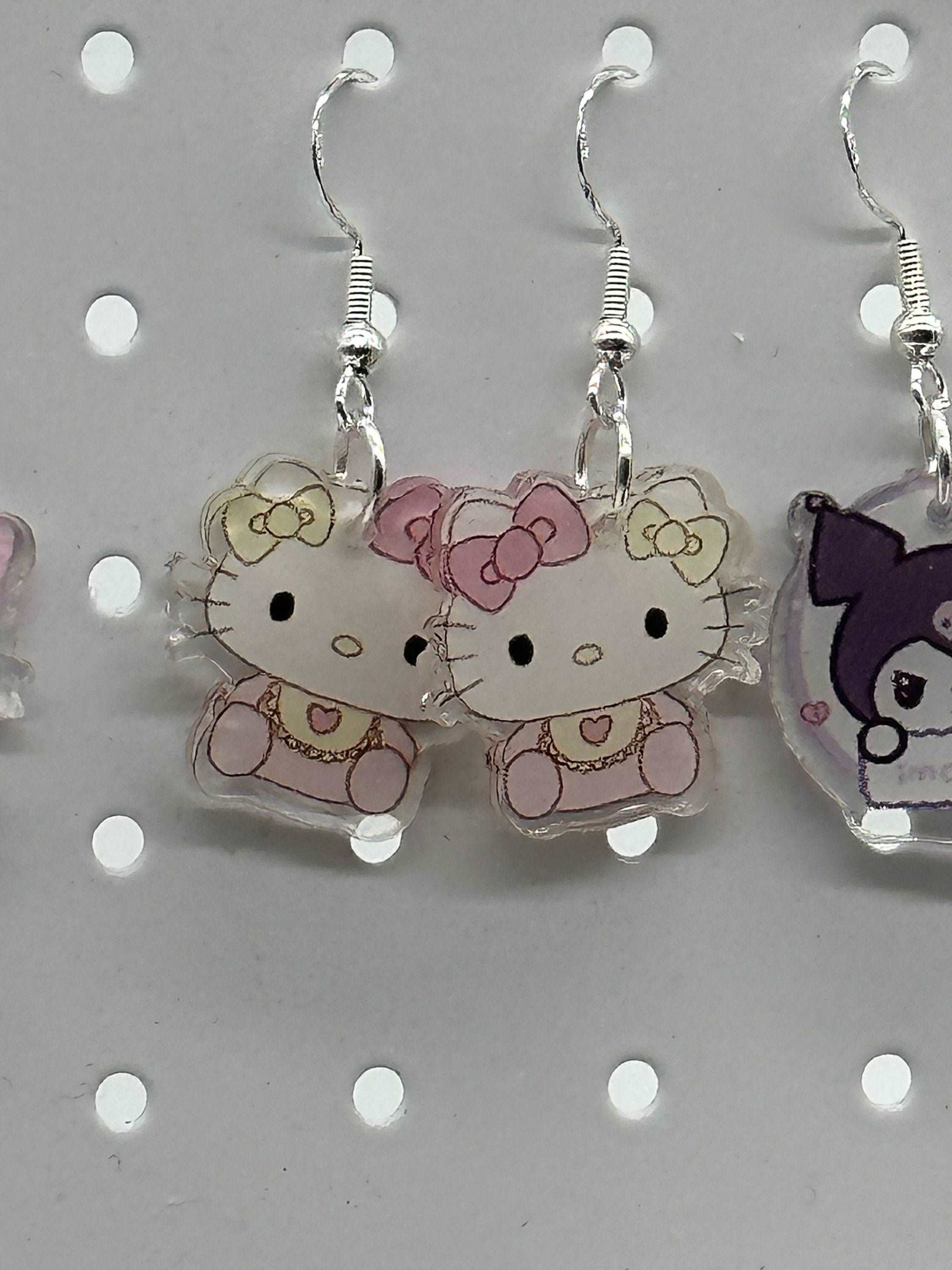 Kawaii Character Earrings, Little Girl Earrings, Cute Dangle Earrings, Gift for Daughter