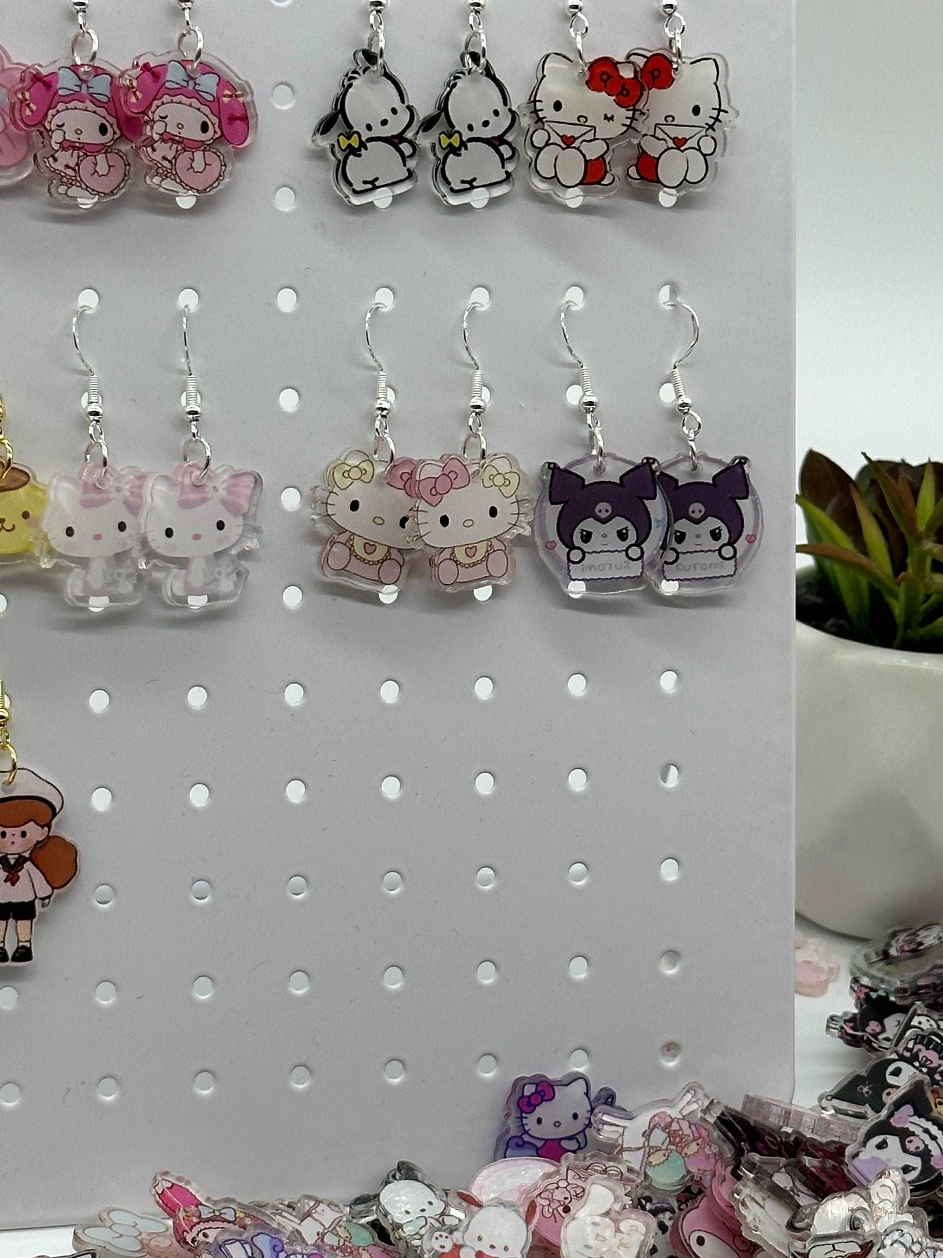 Kawaii Character Earrings, Little Girl Earrings, Cute Dangle Earrings, Gift for Daughter