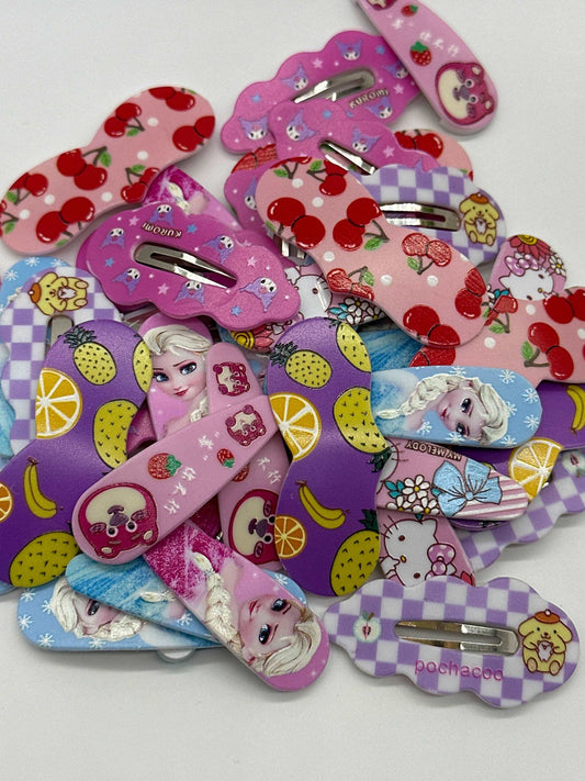 Hair clips, Kawaii style, princess,accessories, 4 pack hair clips