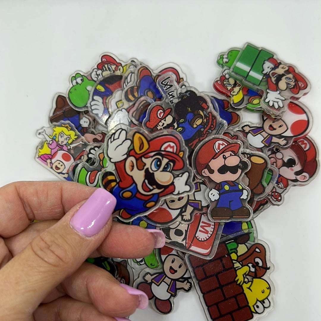 Acrylic Charms for DIY |Video Games Theme | 10 pieces