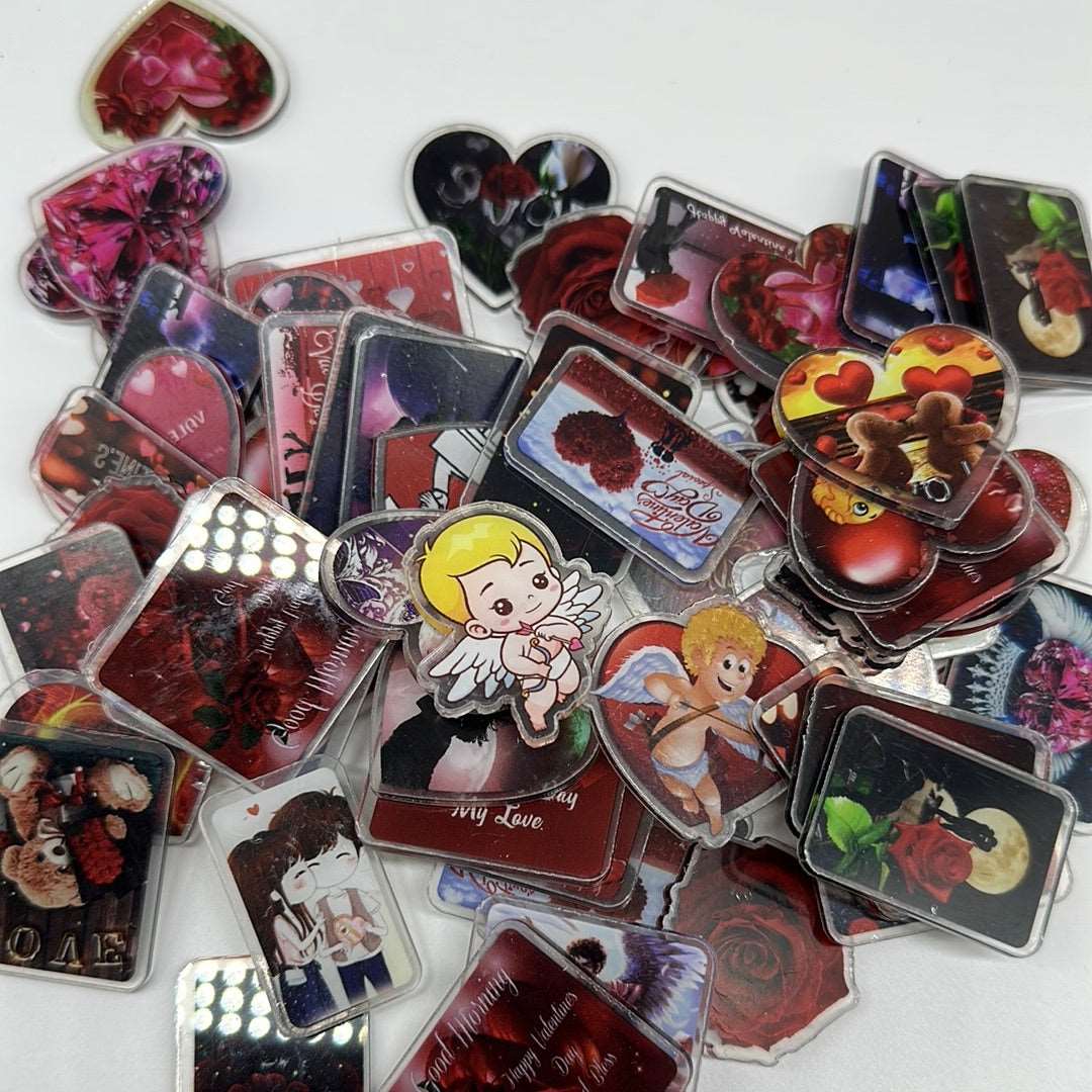 Acrylic Charms for DIY | Love Theme | 10 pieces