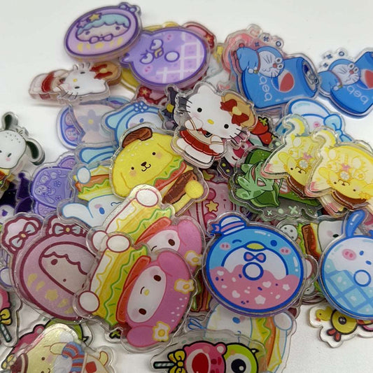 Acrylic Charms for DIY |Kawaii Food Theme | 10 pieces