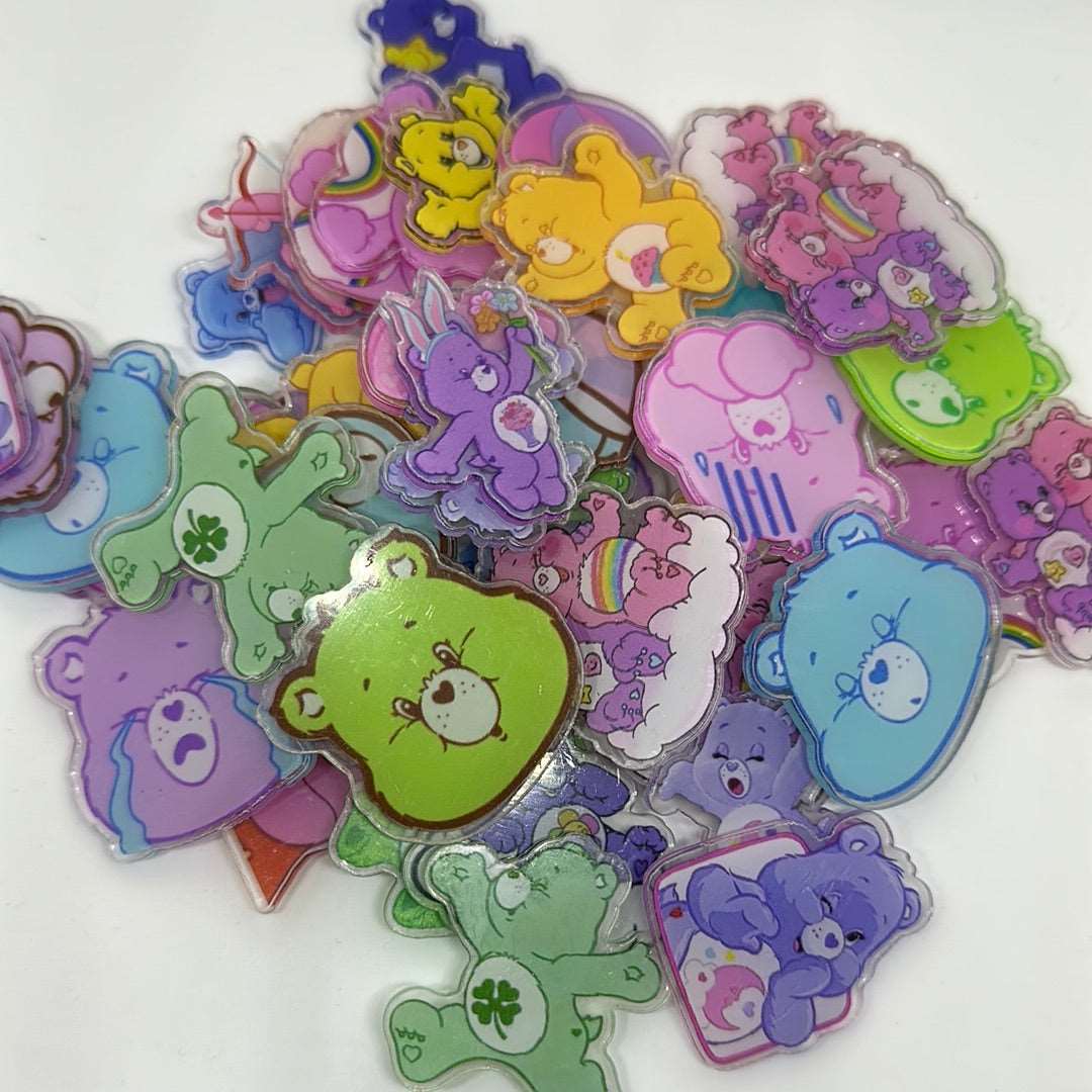 Acrylic Charms for DIY | Care-bears Theme | 10 pieces