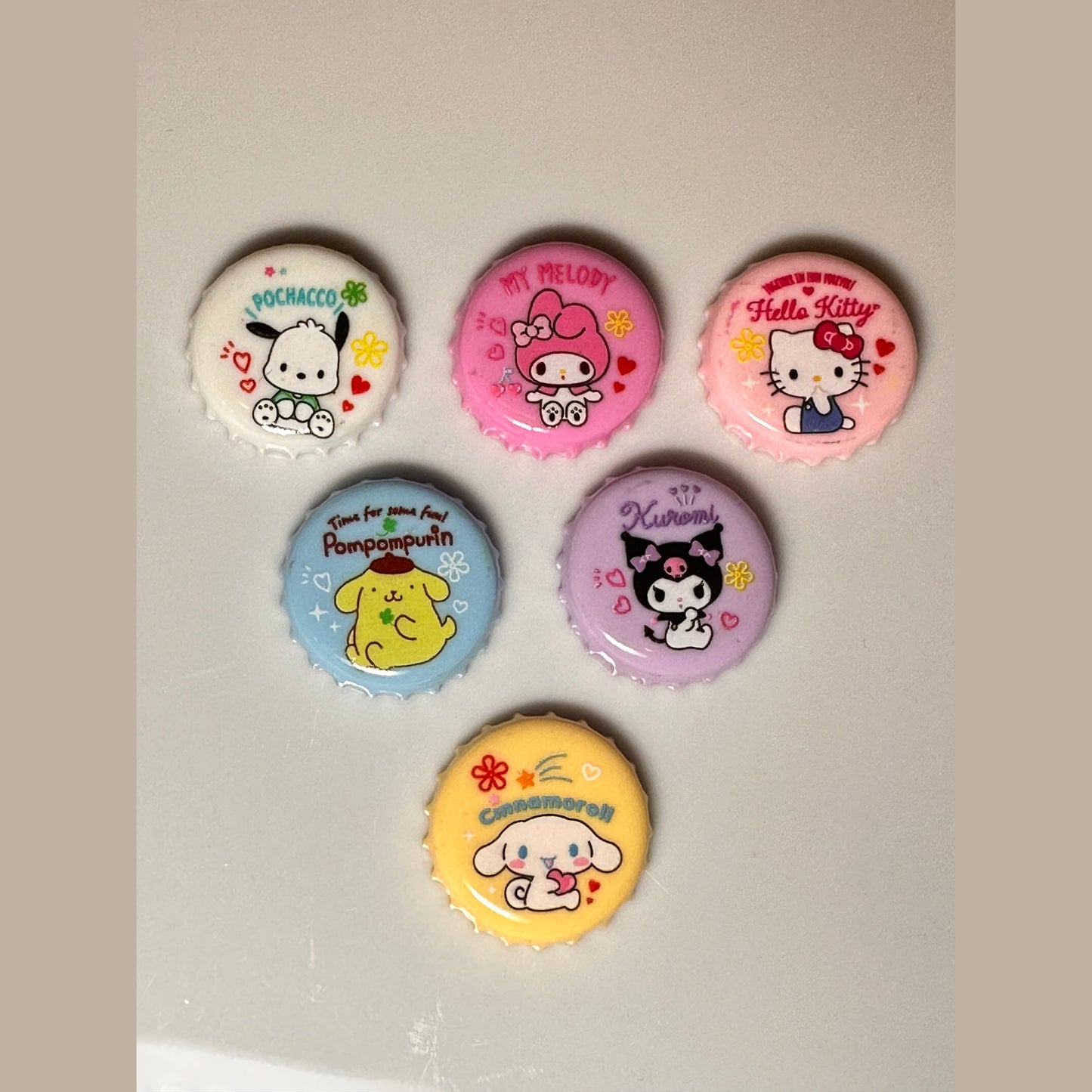 Kawaii Friends Bottle cap Charms