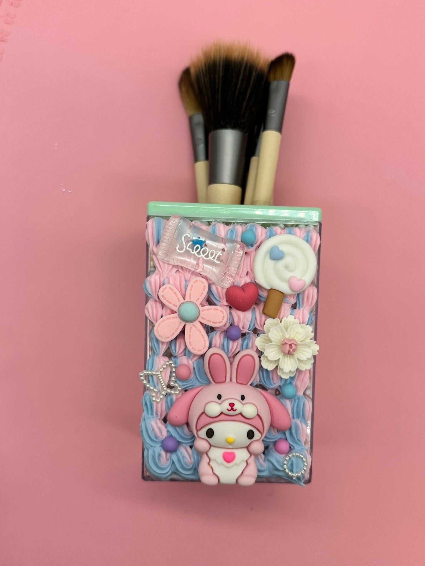 Melody pen/brush/pencil holder, kawaii characters cute handmade desktop storage - Envoga Handbags