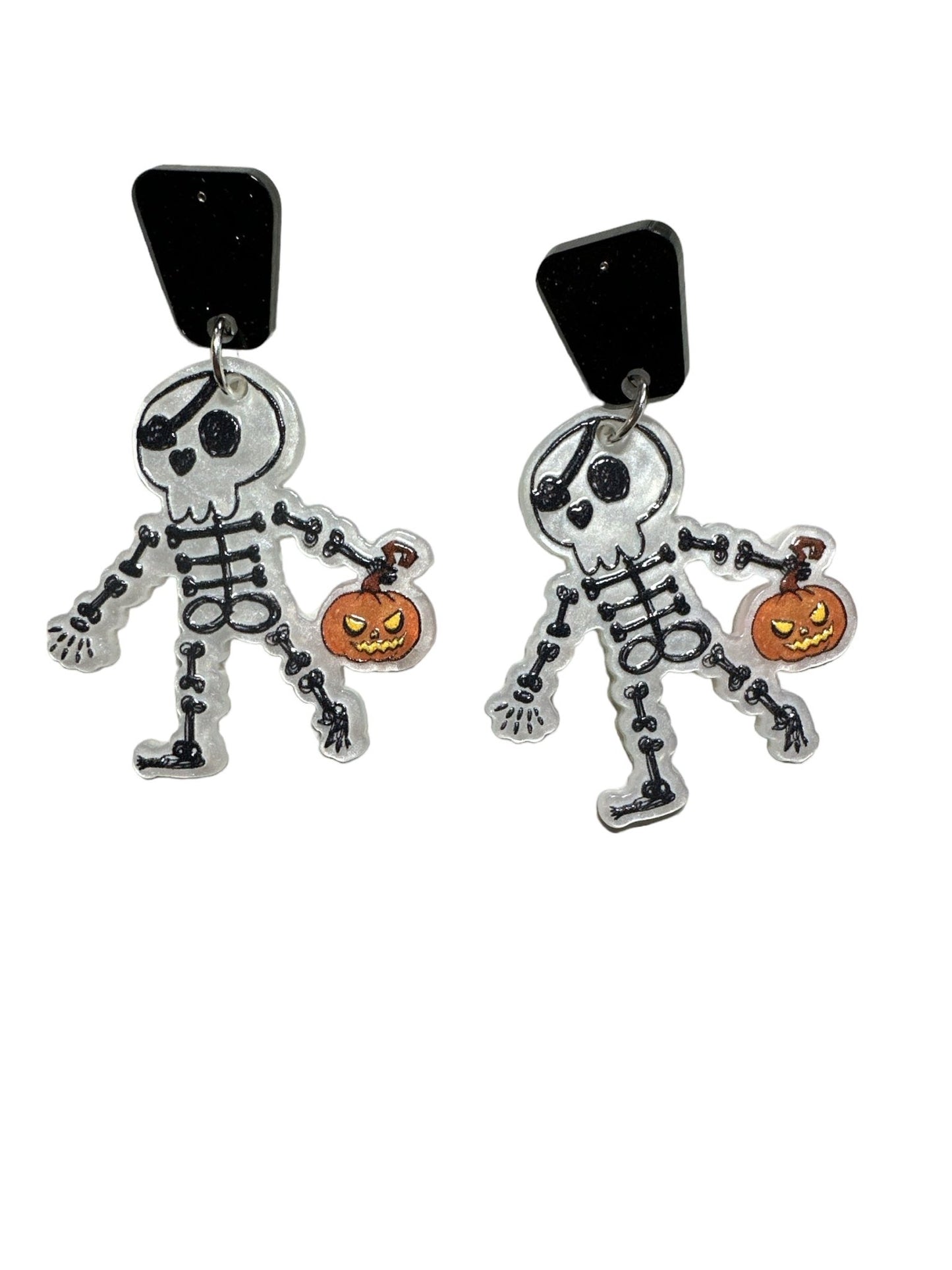 Skeleton Costume Accessory, Cute Dangle for Halloween, Gift for Girls - Envoga HandbagsEarrings