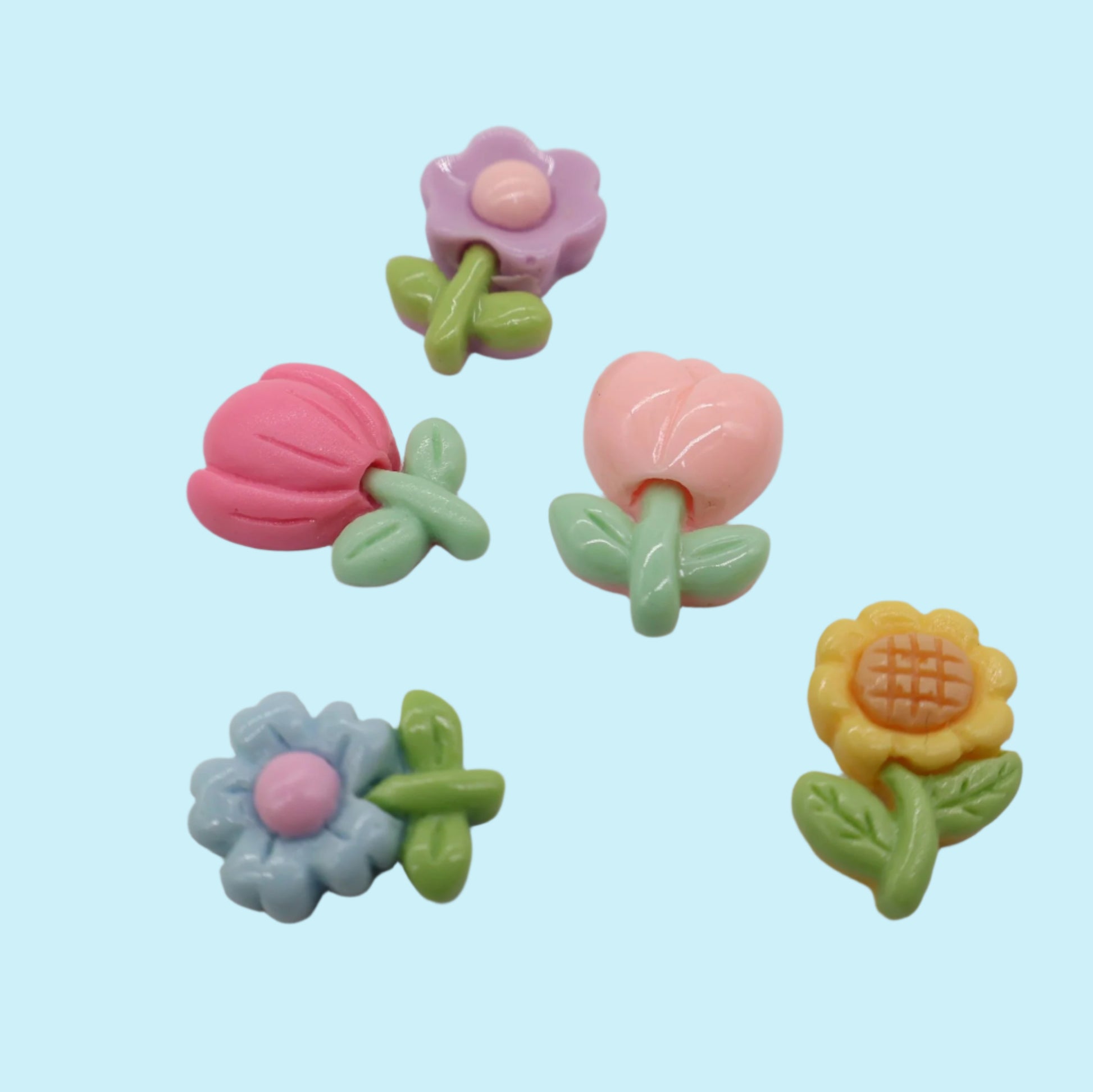 Small Flowers Mini Charms | 20 Pieces - Envoga HandbagsFlatback Charms