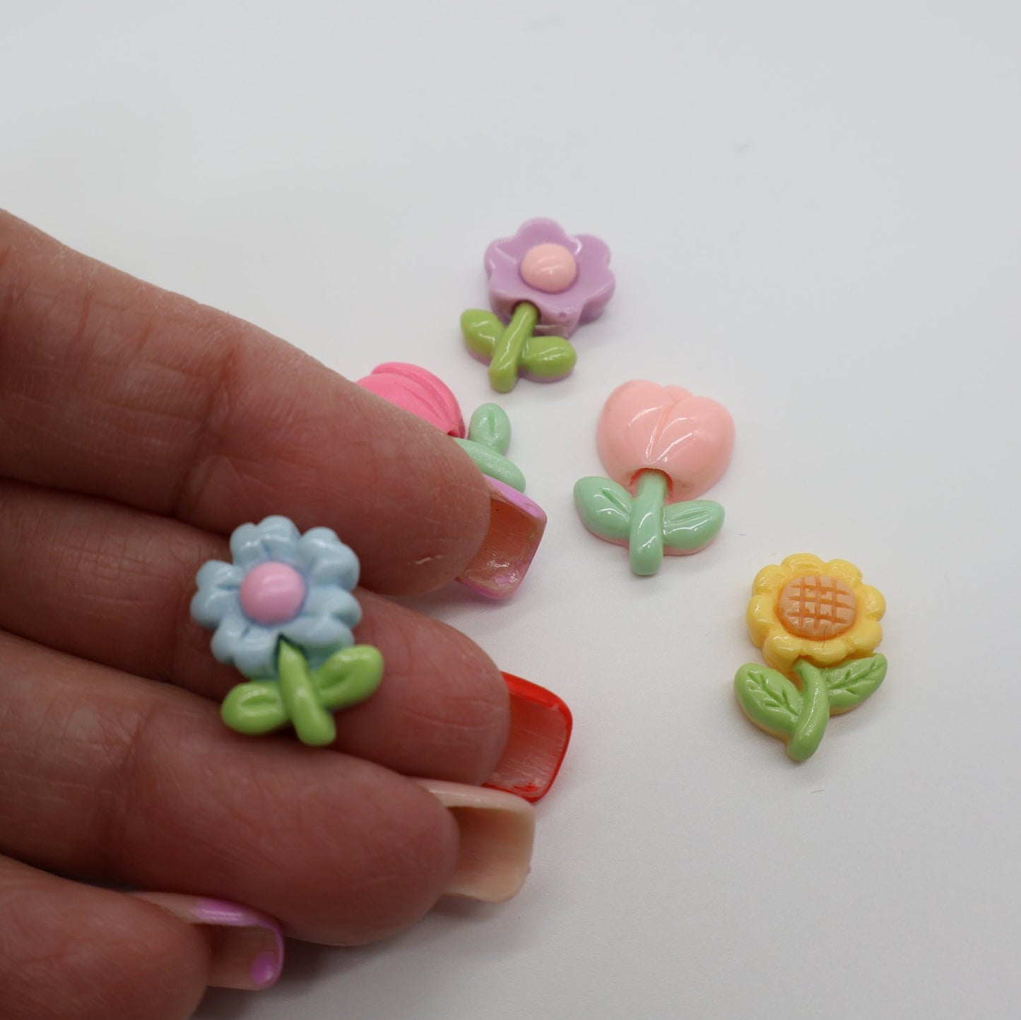 Small Flowers Mini Charms | 20 Pieces - Envoga HandbagsFlatback Charms