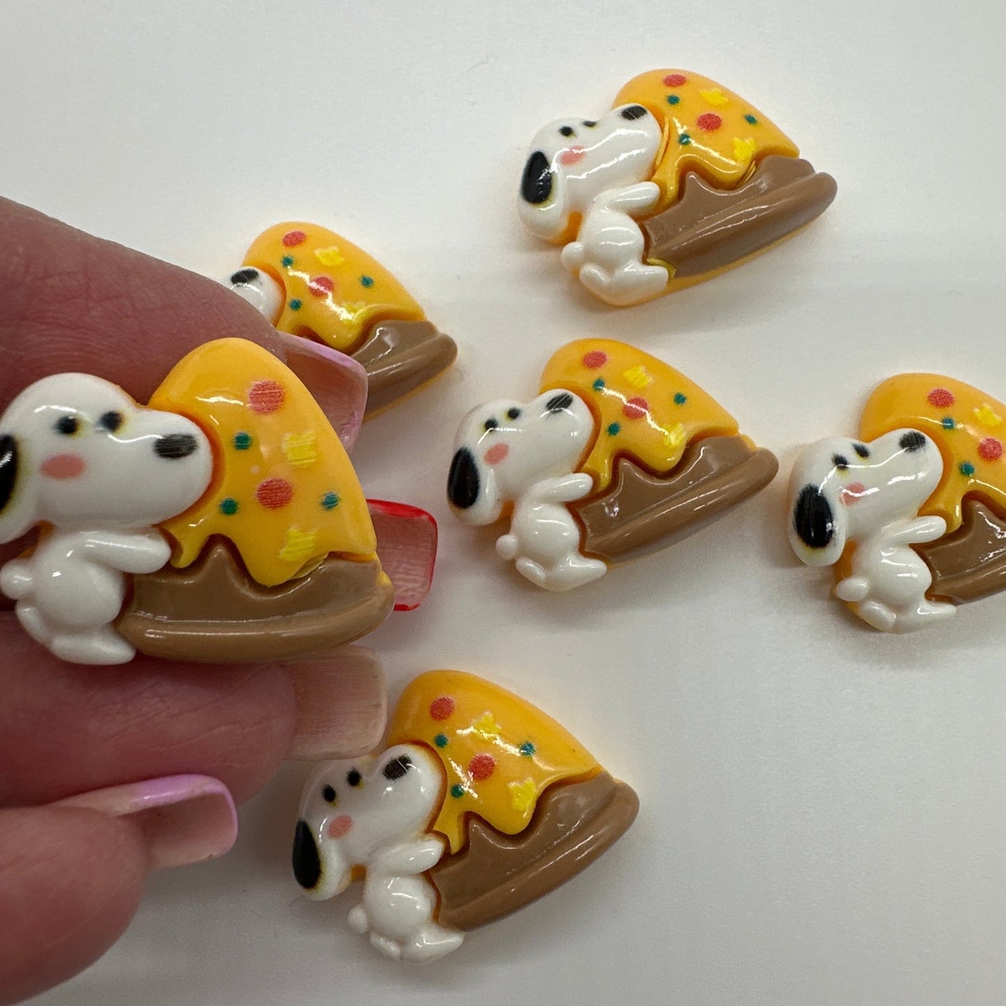 Snoopi Dog Pizza Resin Charms - Envoga Handbags